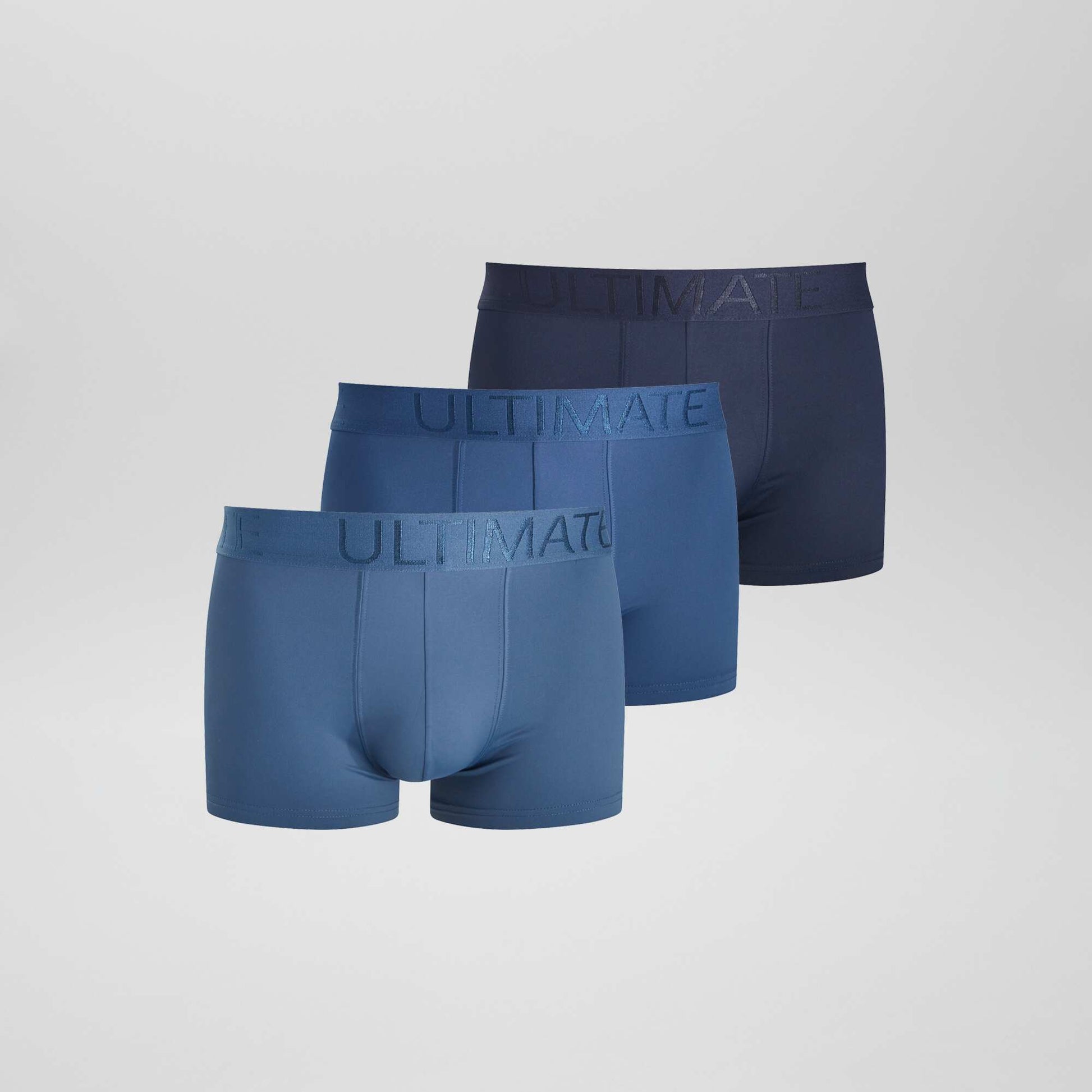 Lot de 3 boxers en microfibre stretch BLEU