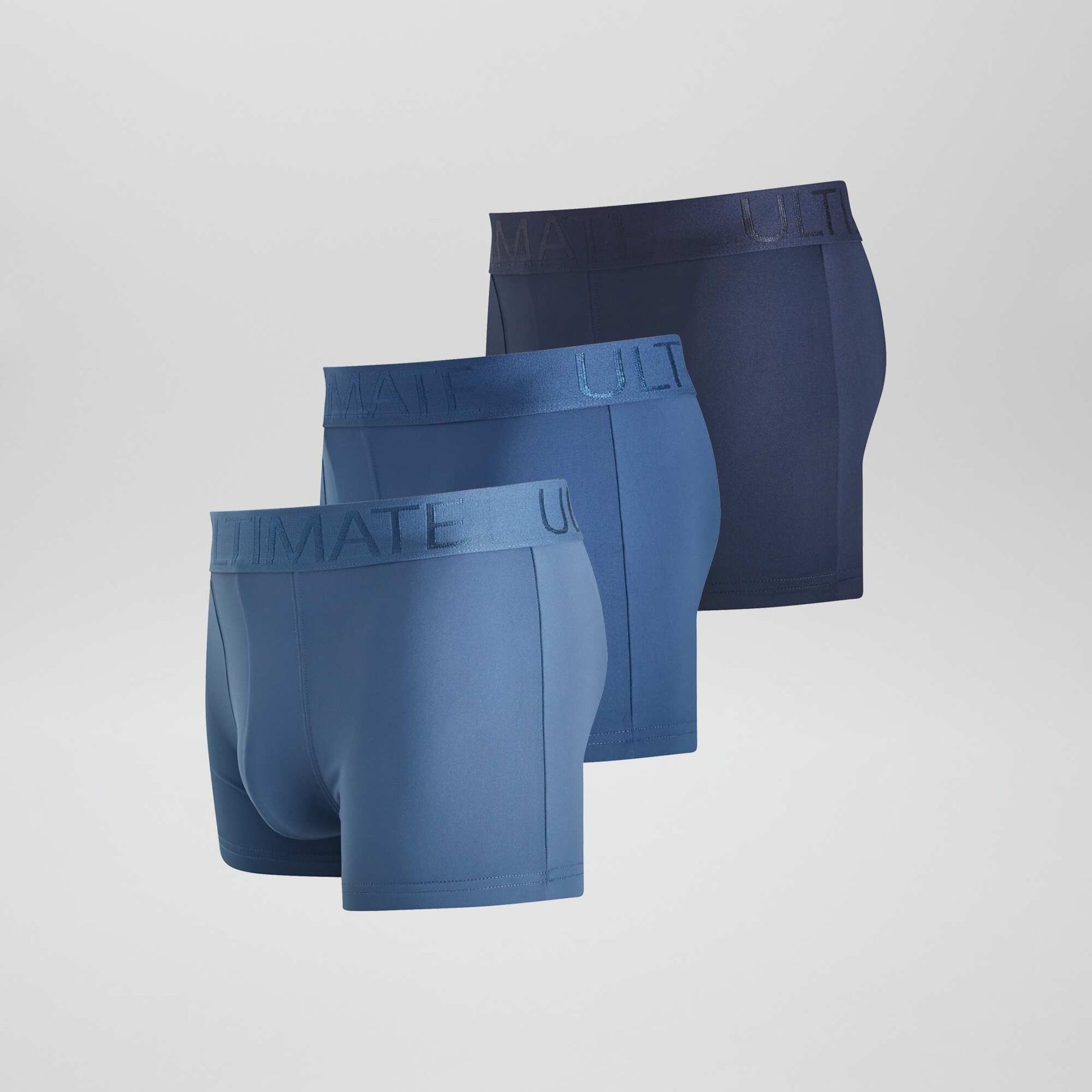 Lot de 3 boxers en microfibre stretch BLEU