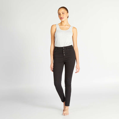 Jean skinny taille haute NOIR