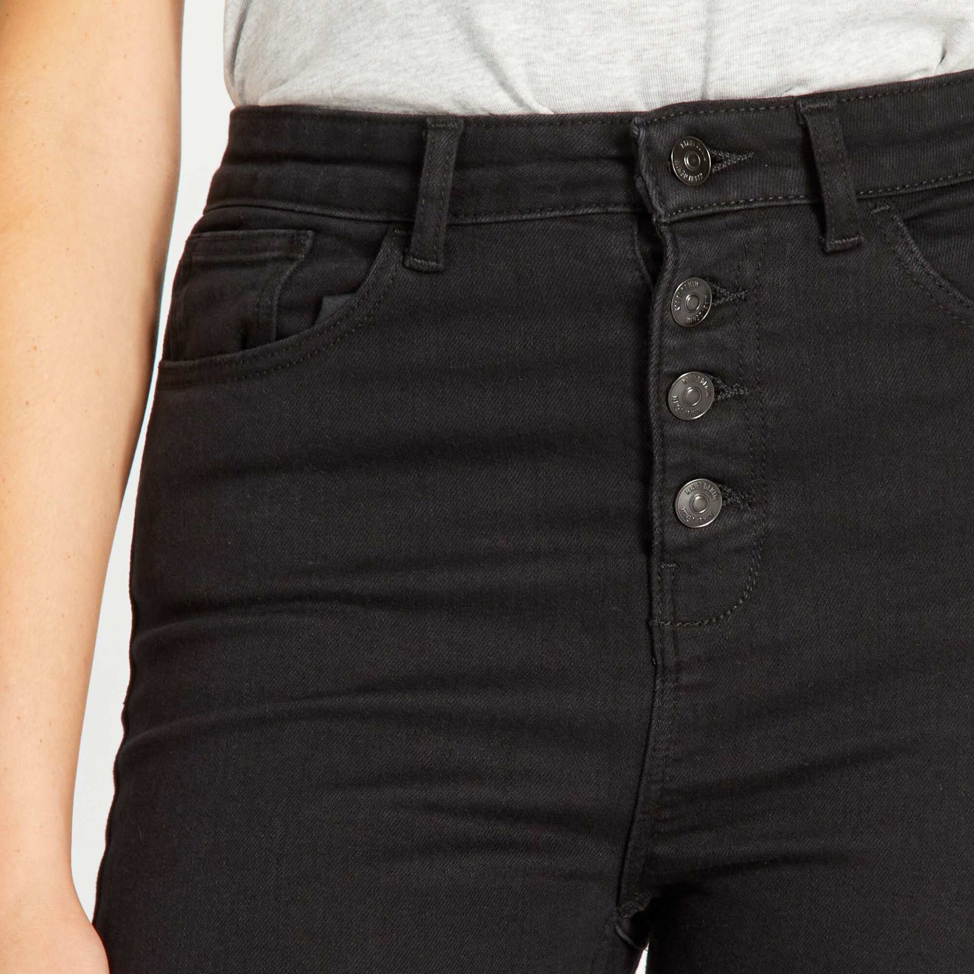 Jean skinny taille haute NOIR