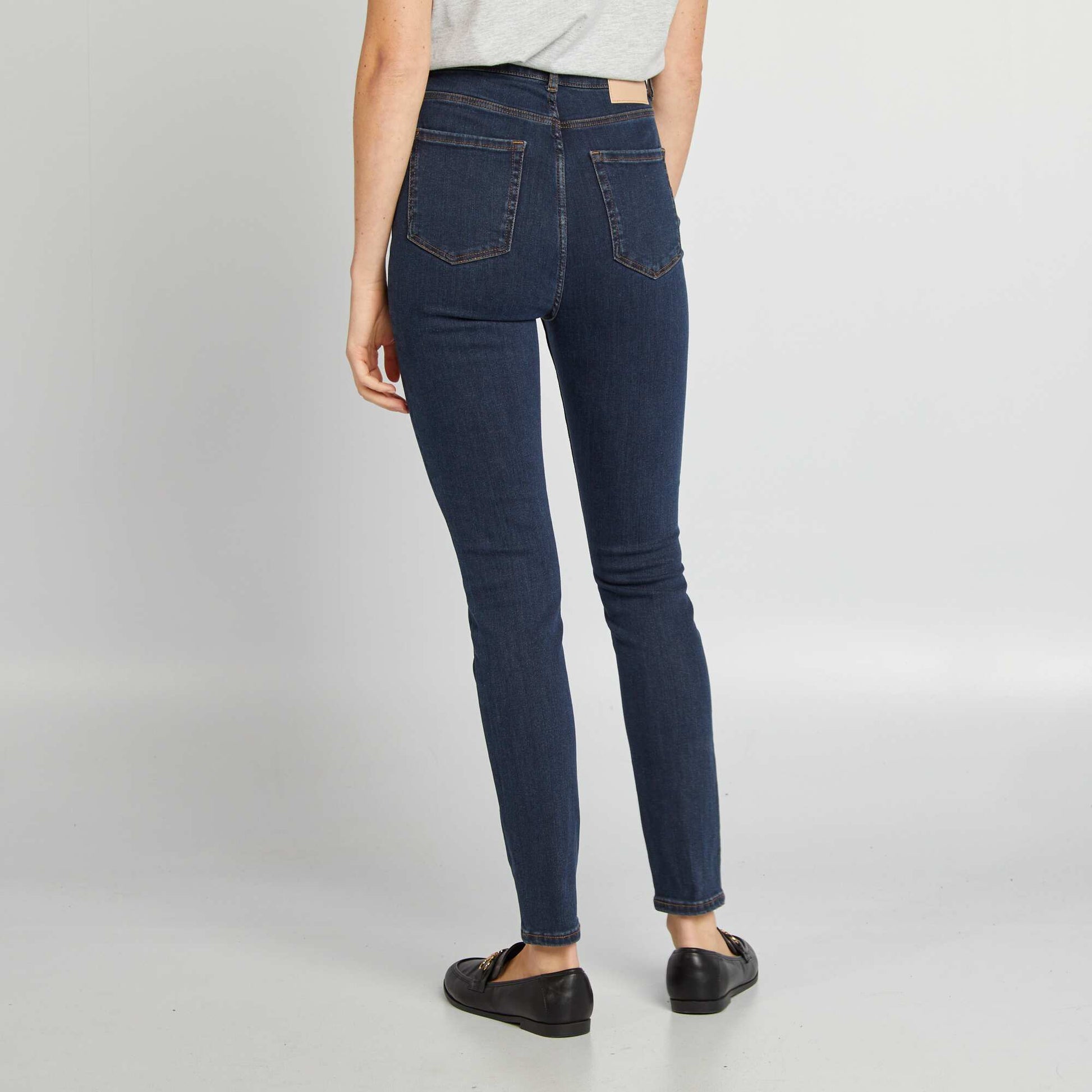 Jean skinny taille haute BLEU