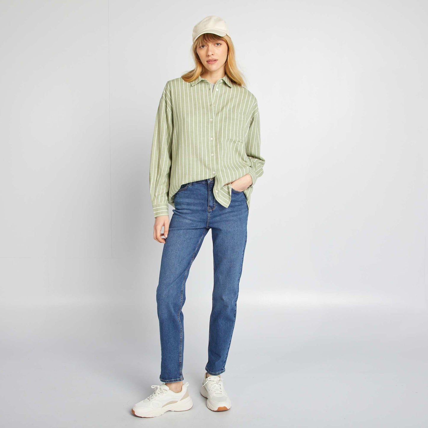 Jean regular taille haute - L30 STONE