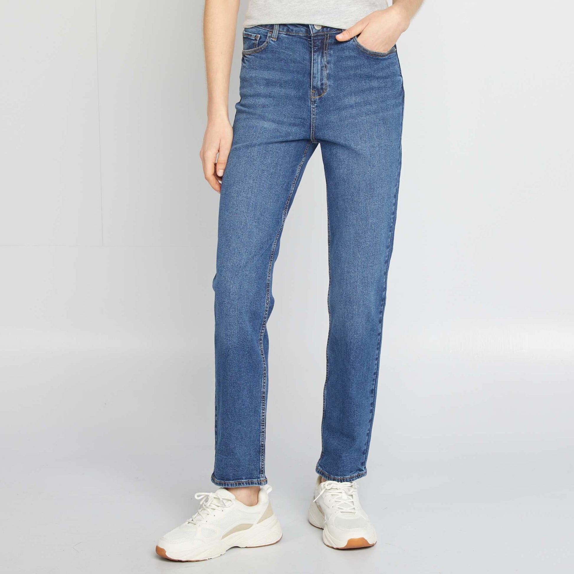 Jean regular taille haute - L30 STONE