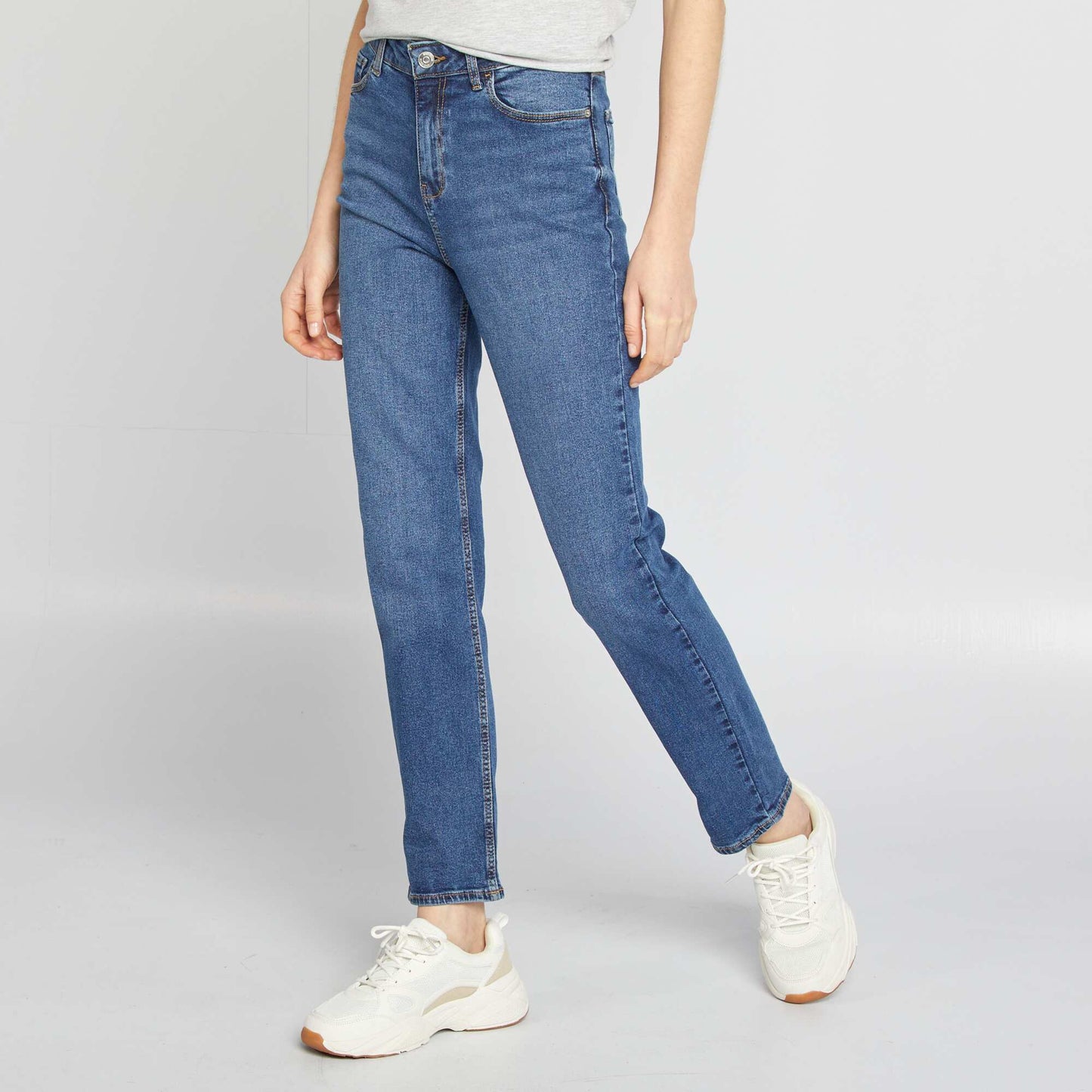 Jean regular taille haute - L30 STONE
