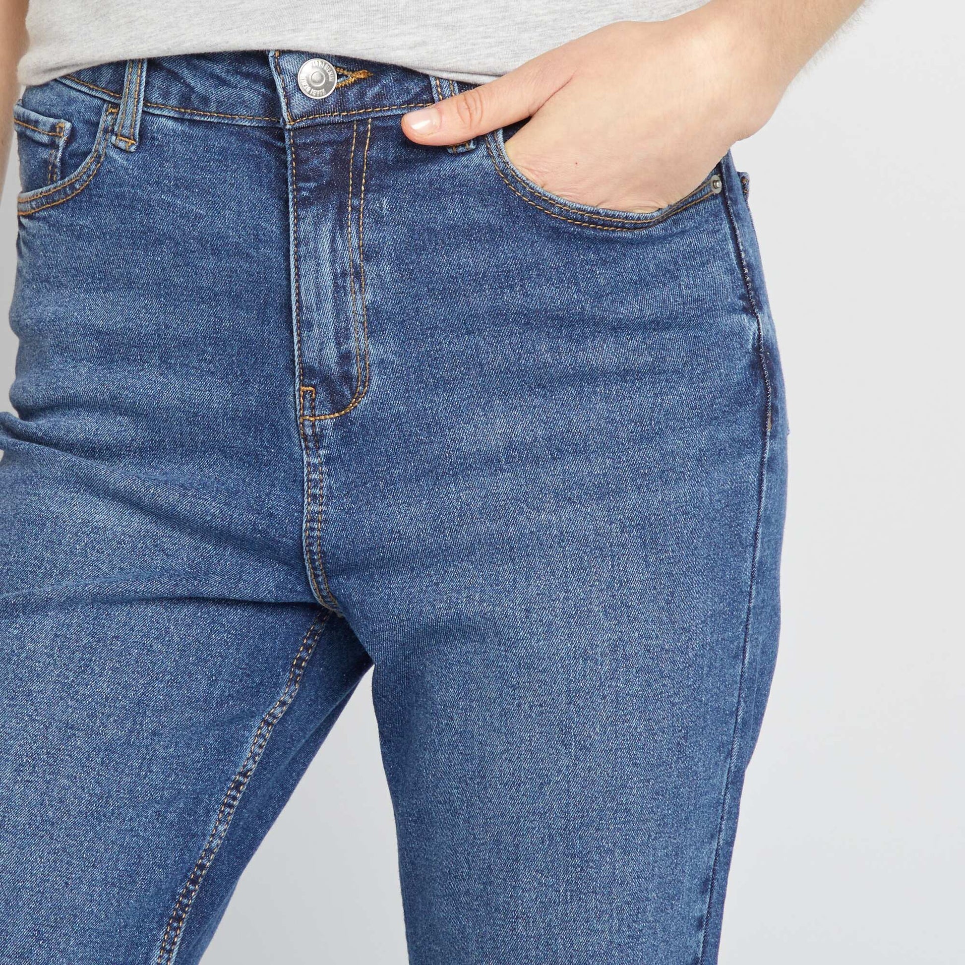 Jean regular taille haute - L30 STONE