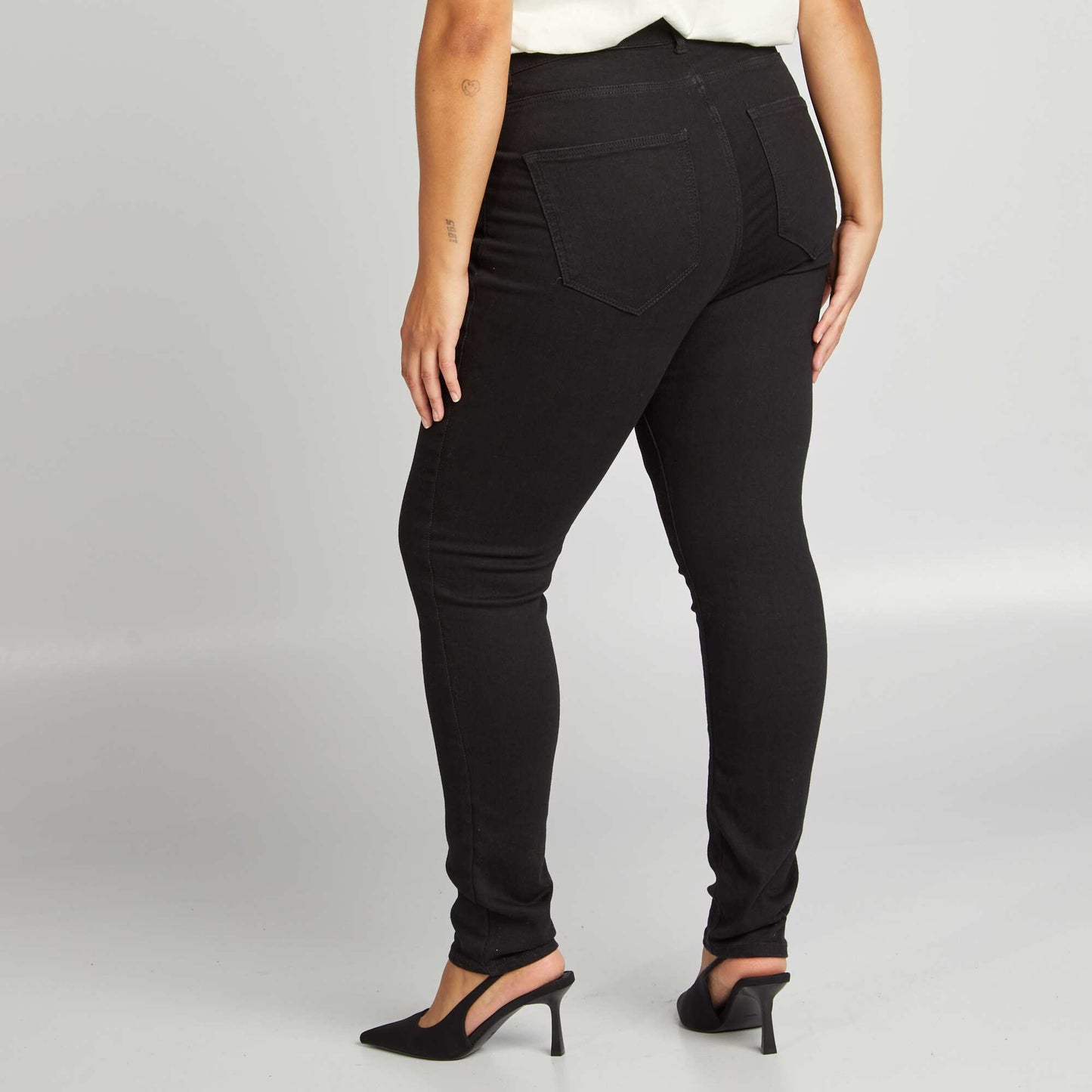 Pantalon skinny stretch - 5 poches - L30 NOIR