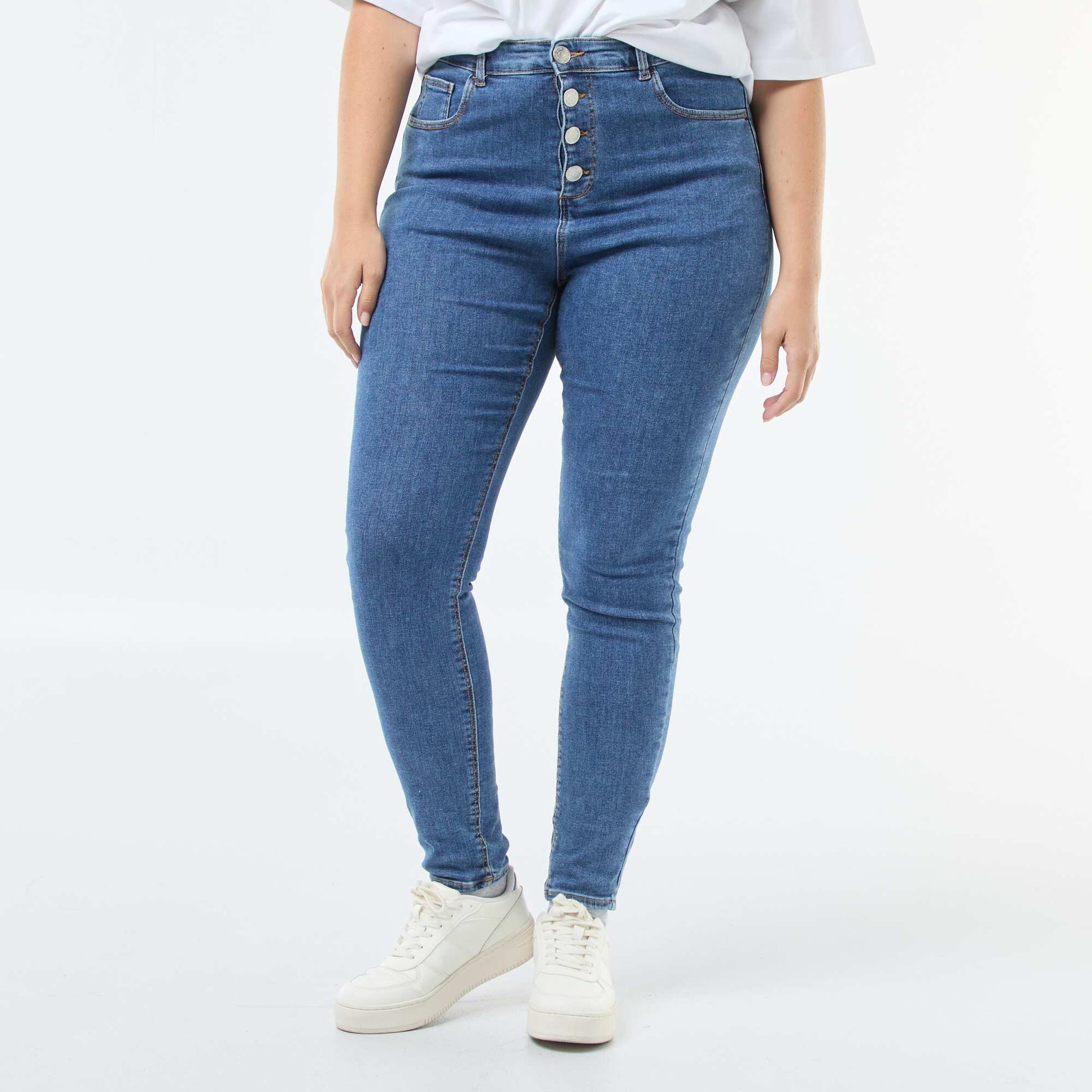 Pantalon skinny stretch - 5 poches - L30 STONE