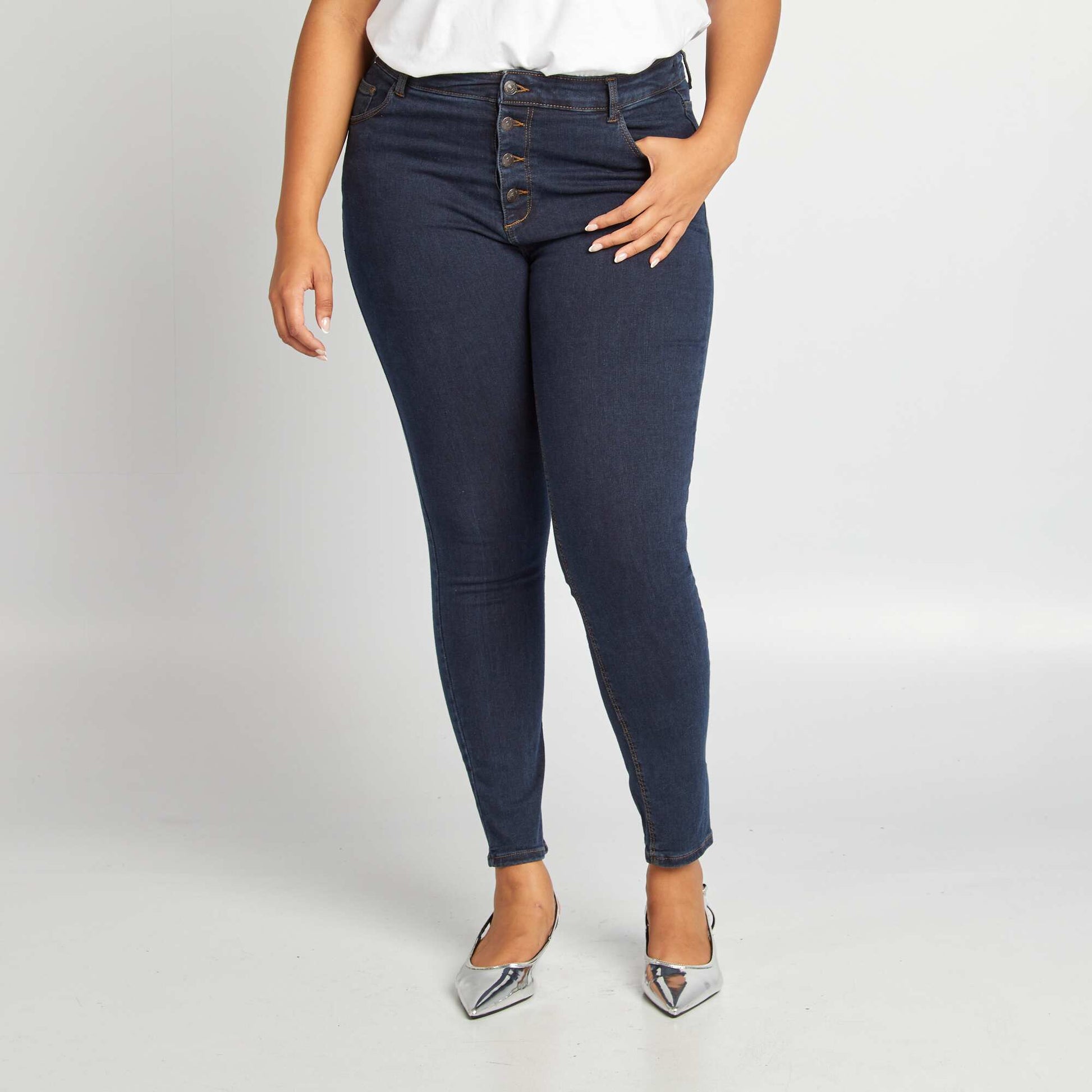 Pantalon skinny stretch - 5 poches - L30 BRUT