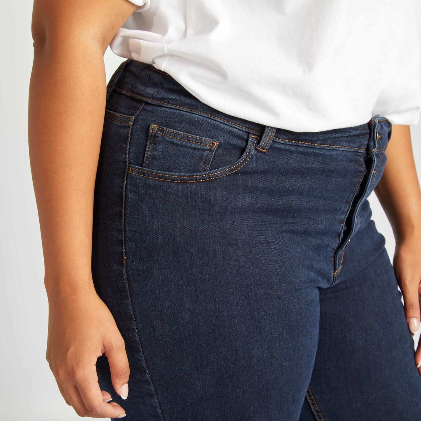 Pantalon skinny stretch - 5 poches - L30 BRUT