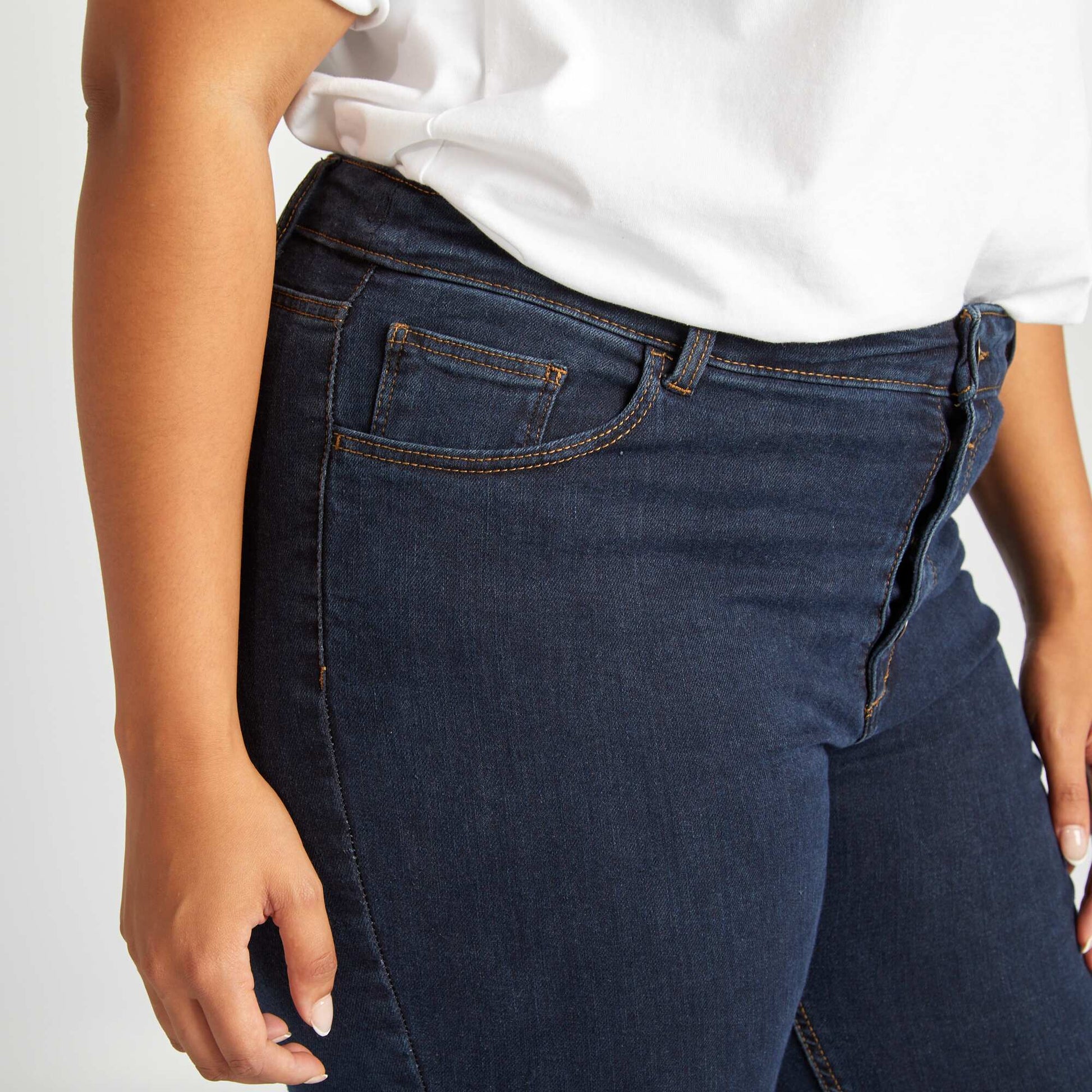 Pantalon skinny stretch - 5 poches - L30 BRUT