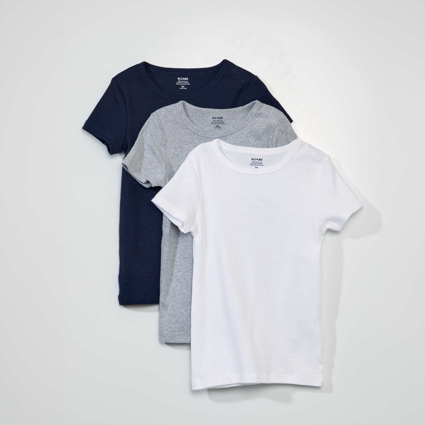 Lot de 3 maillots de corps manches courtes BLEU