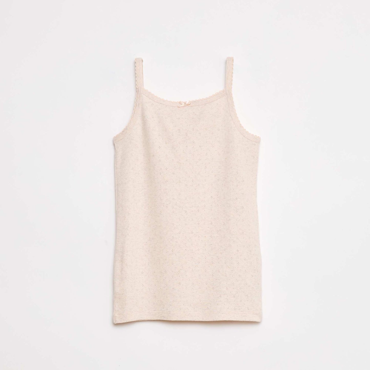 Lot de 3 débardeurs en maille pointelle BLANC