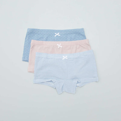 Lot de 3 shortys BLEU