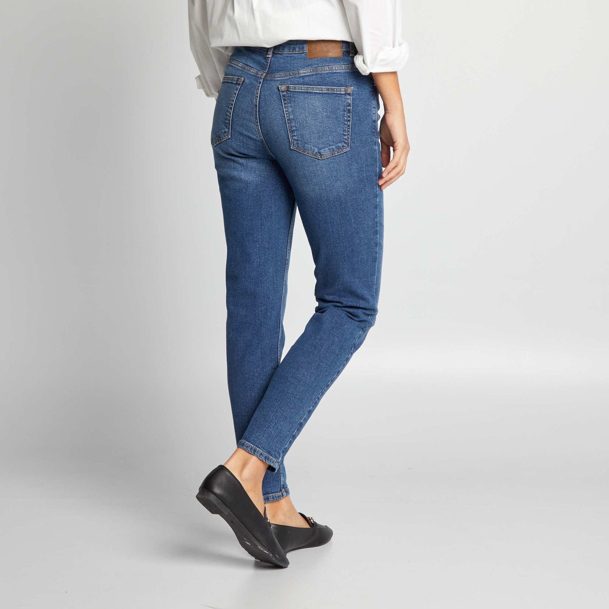Pantalon slim en denim - L30 STONE