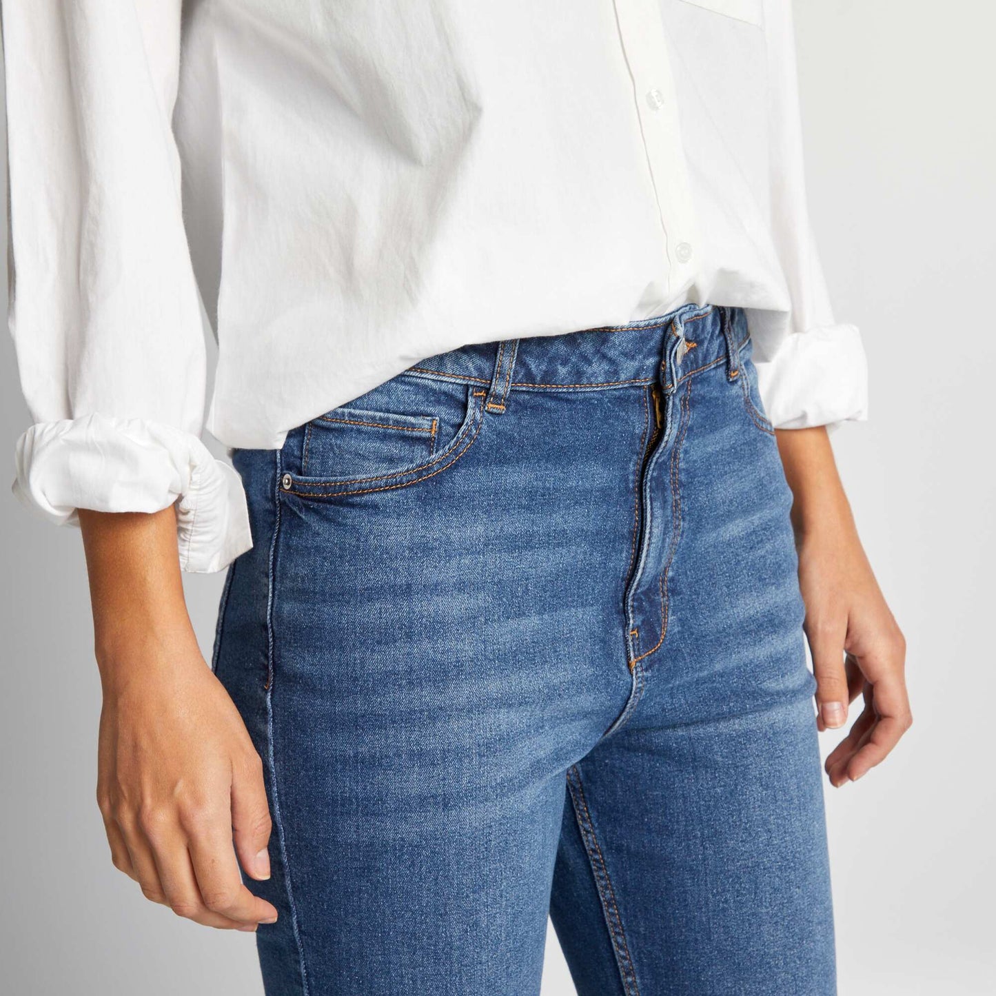 Pantalon slim en denim - L30 STONE