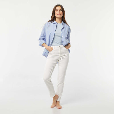 Pantalon slim en denim - L30 BLANC