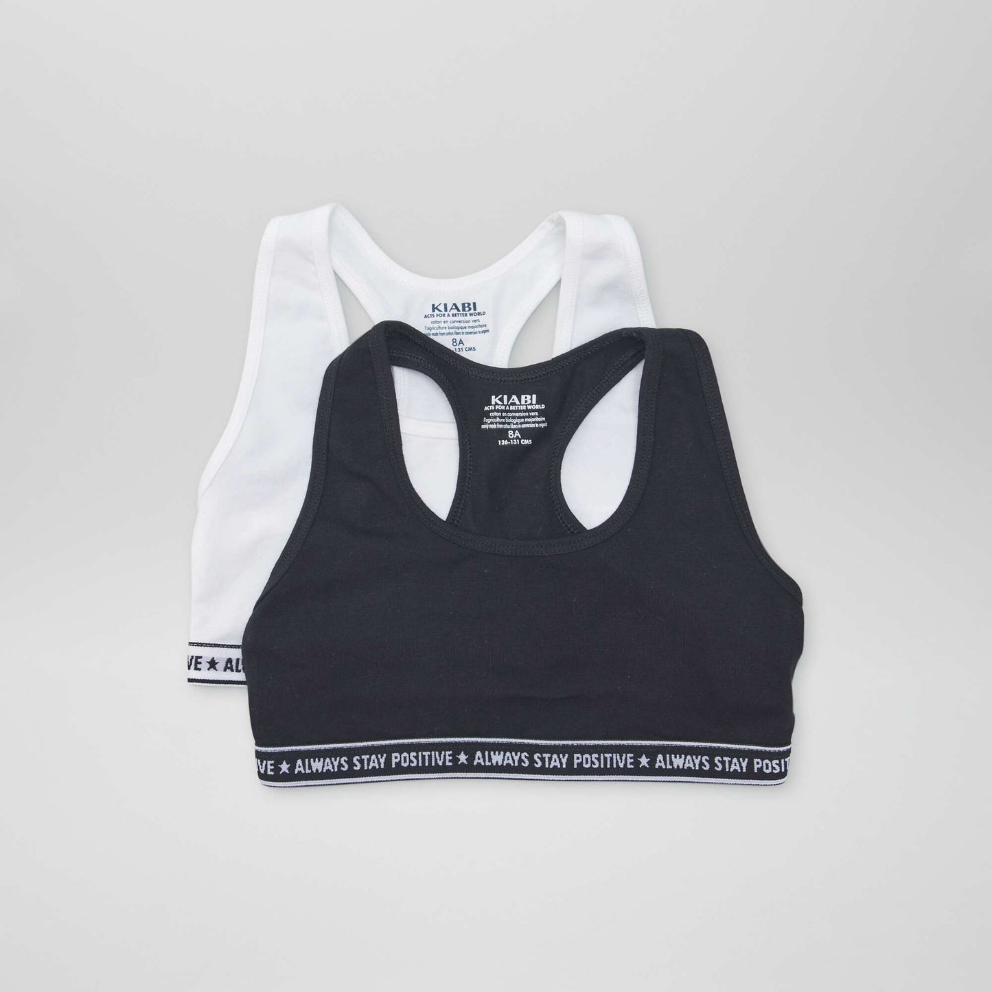 Brassière de sport NOIR/BLANC