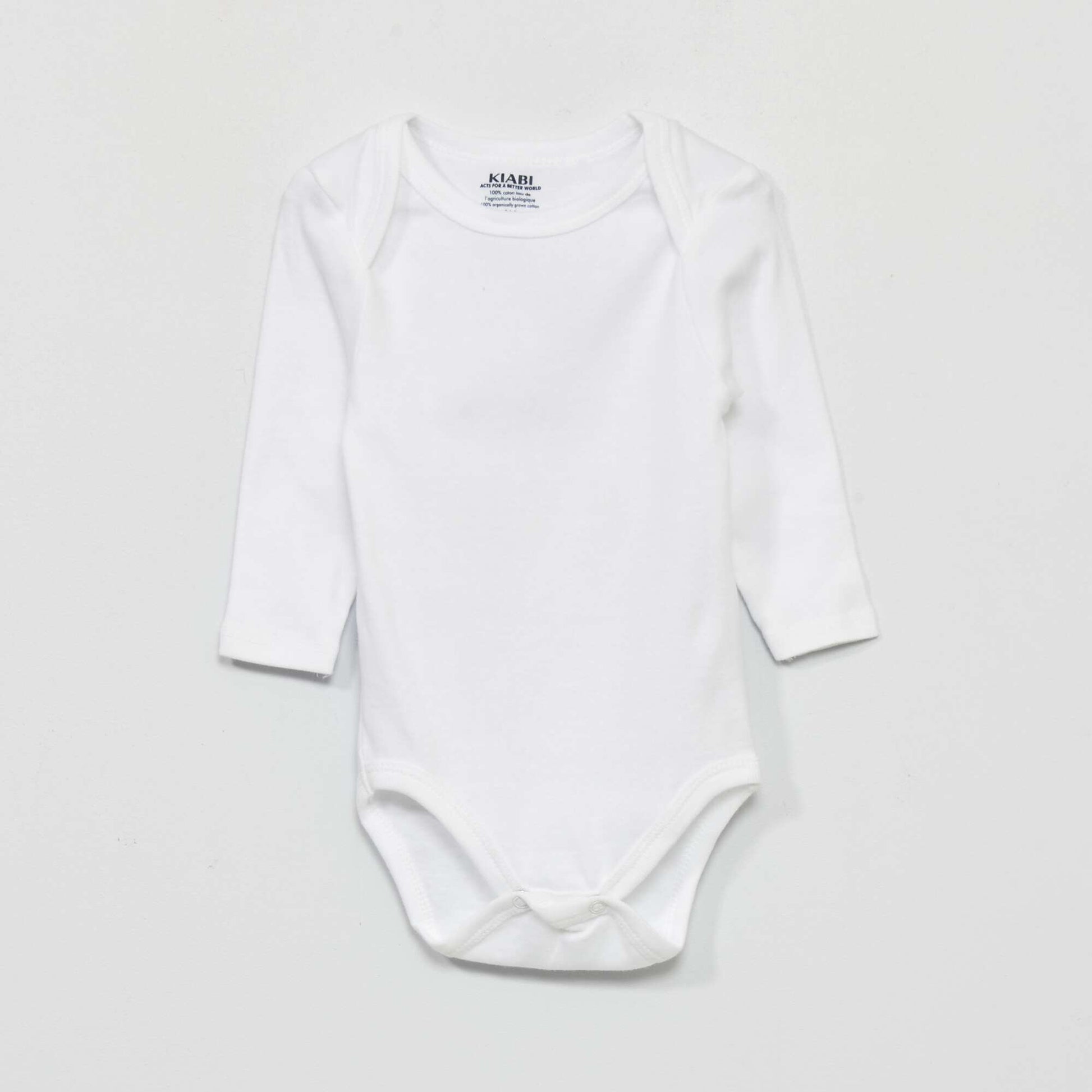 Lot de 3 bodies en jersey BLANC
