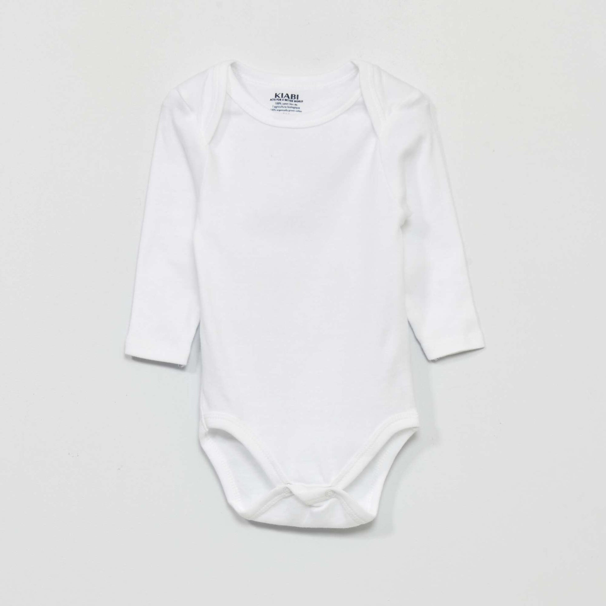 Lot de 3 bodies en jersey BLANC