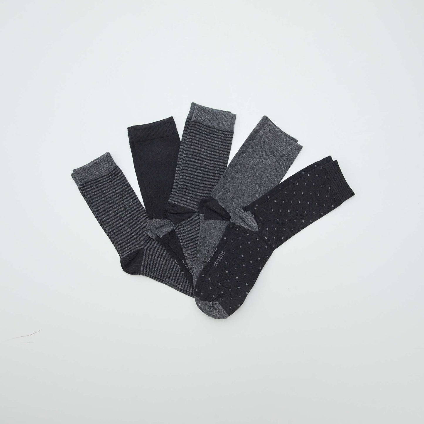 Lot de 5 paires de chaussettes fantaisies NOIR