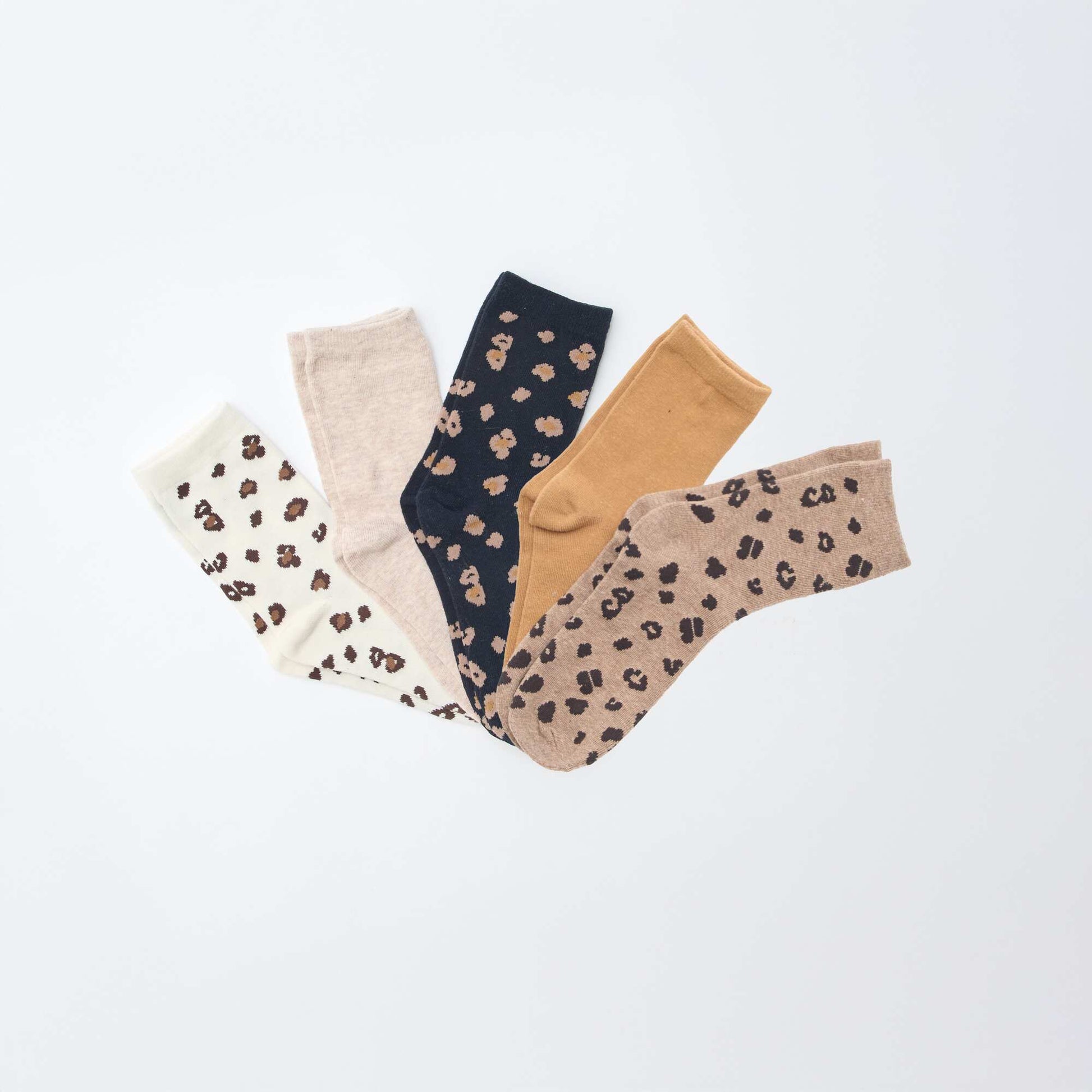 Lot de 5 paires de chaussettes MARRON