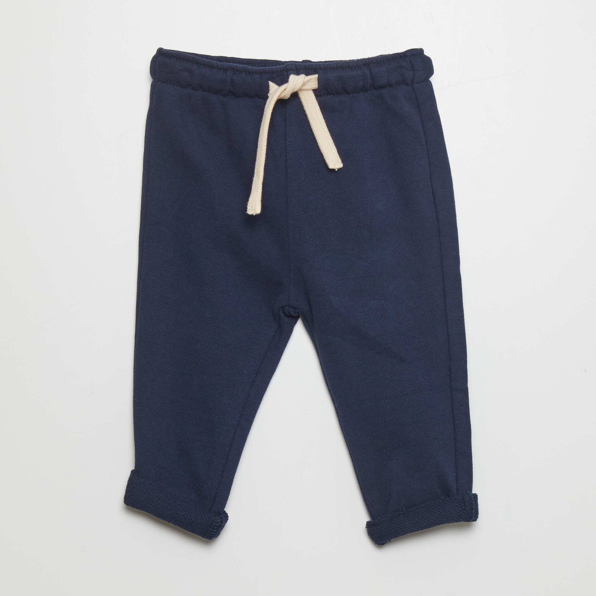 Pantalon jogging en french terry BLEU MARINE