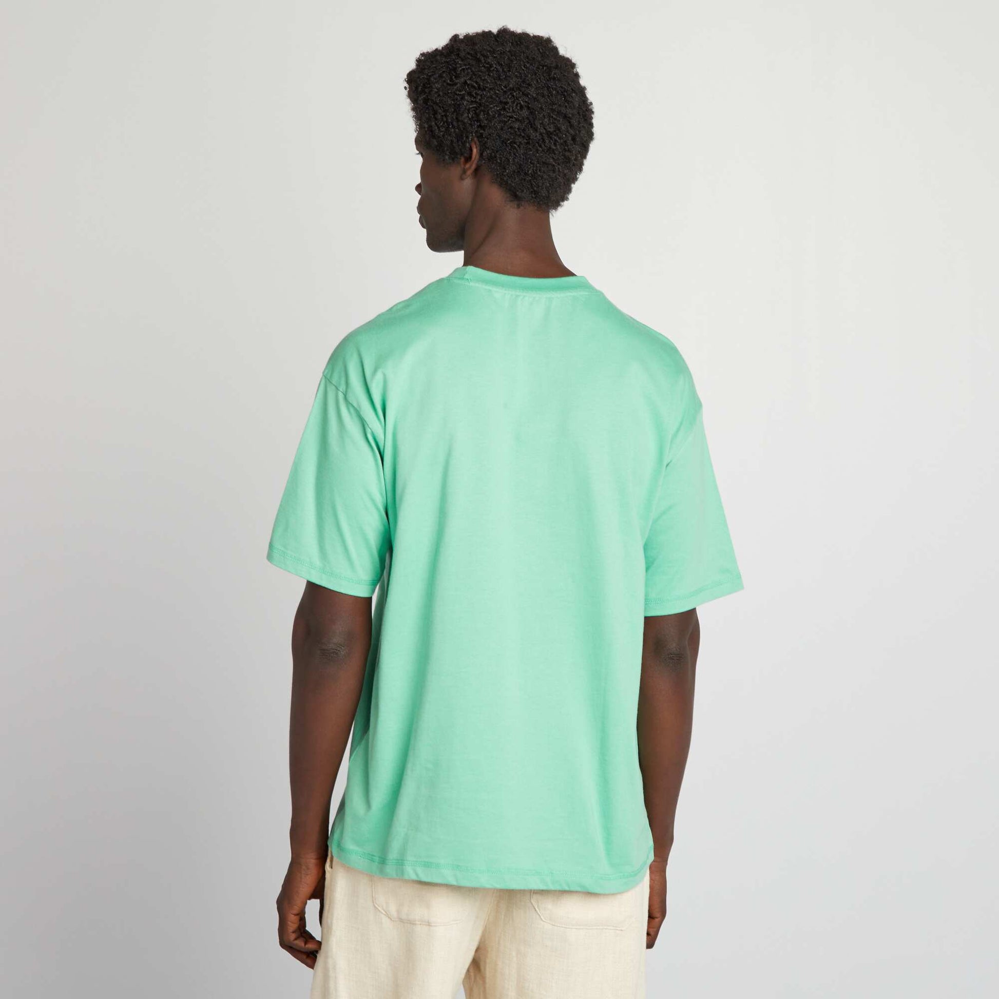 Tee-shirt uni à coupe large VERT