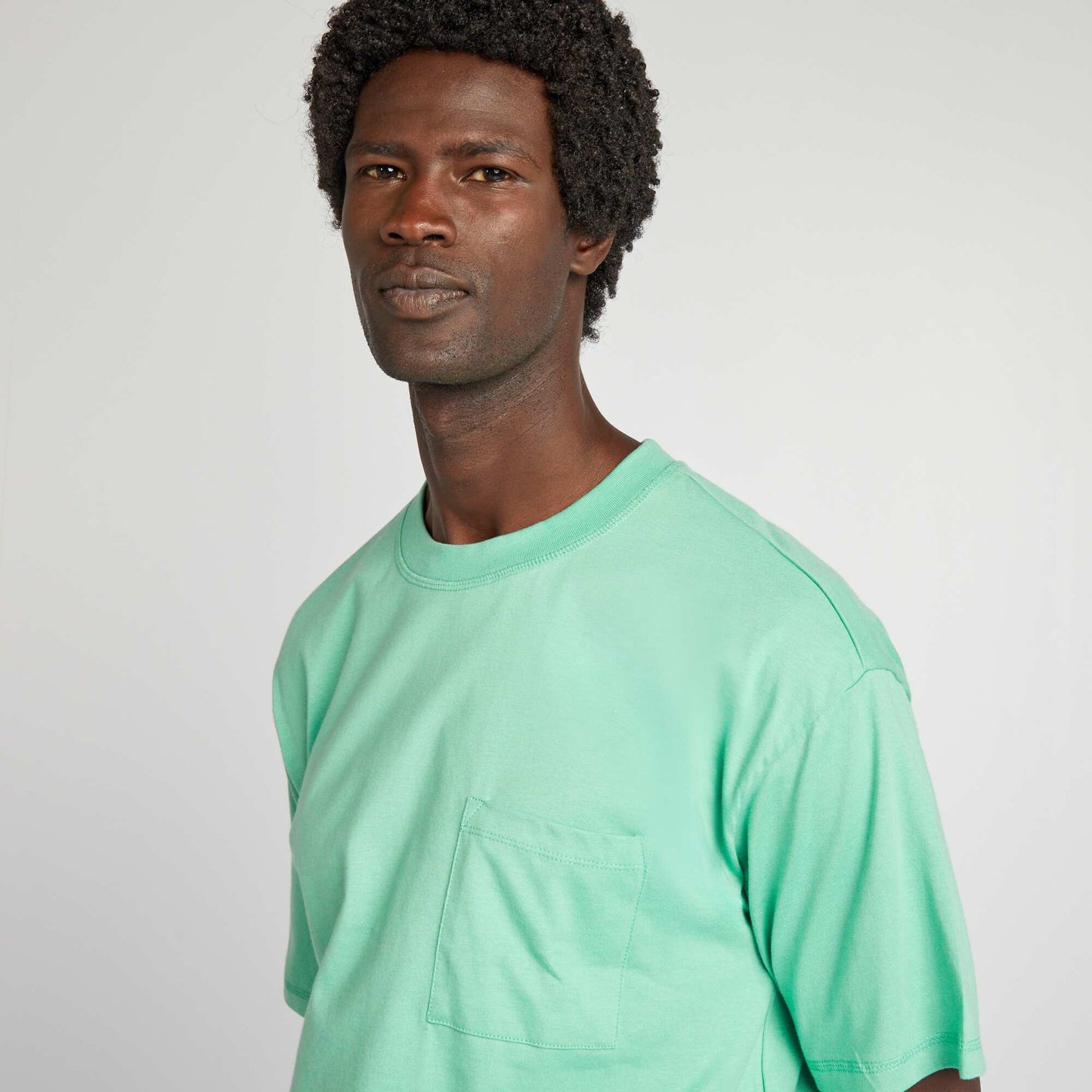 Tee-shirt uni à coupe large VERT