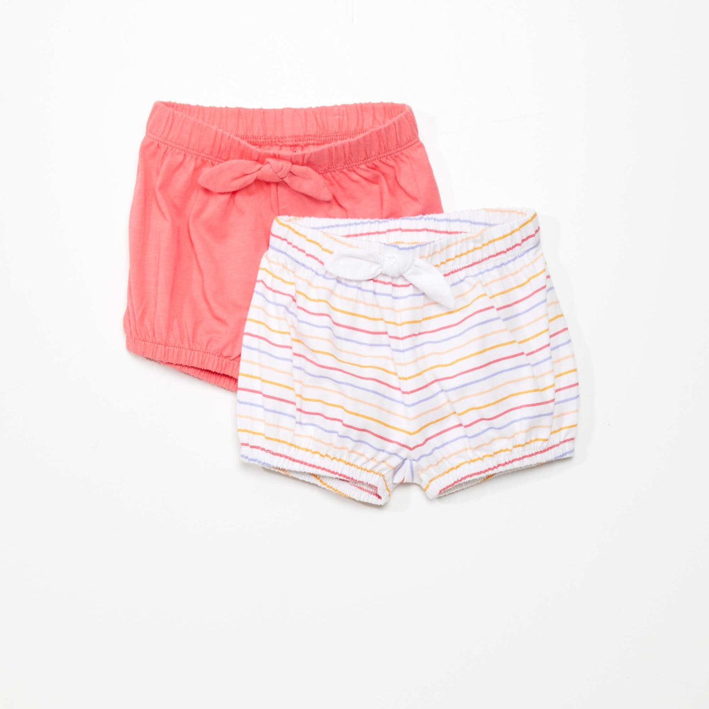 Lot de 2 shorts en coton ROSE/BLANC
