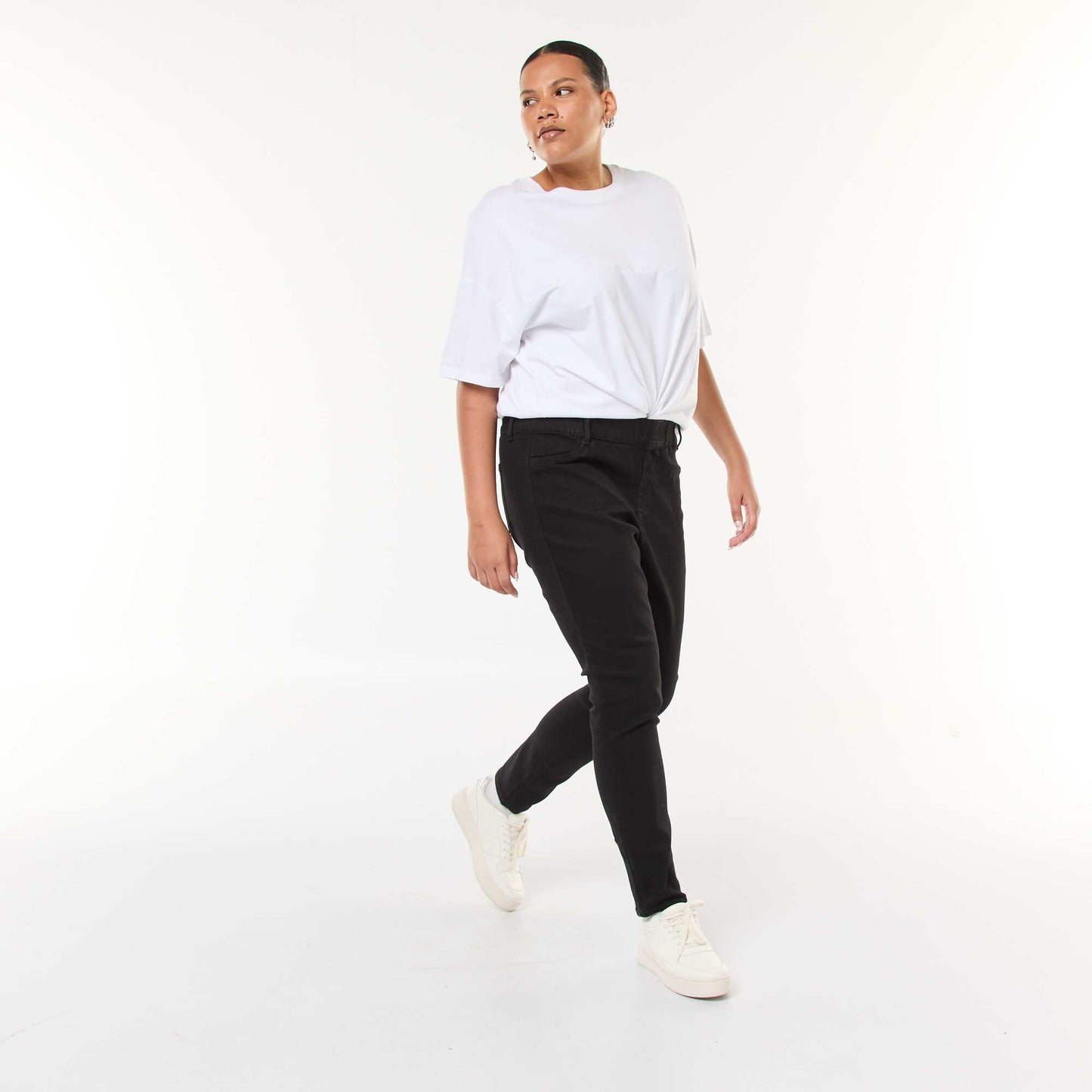 Jegging taille haute regular stretch NOIR