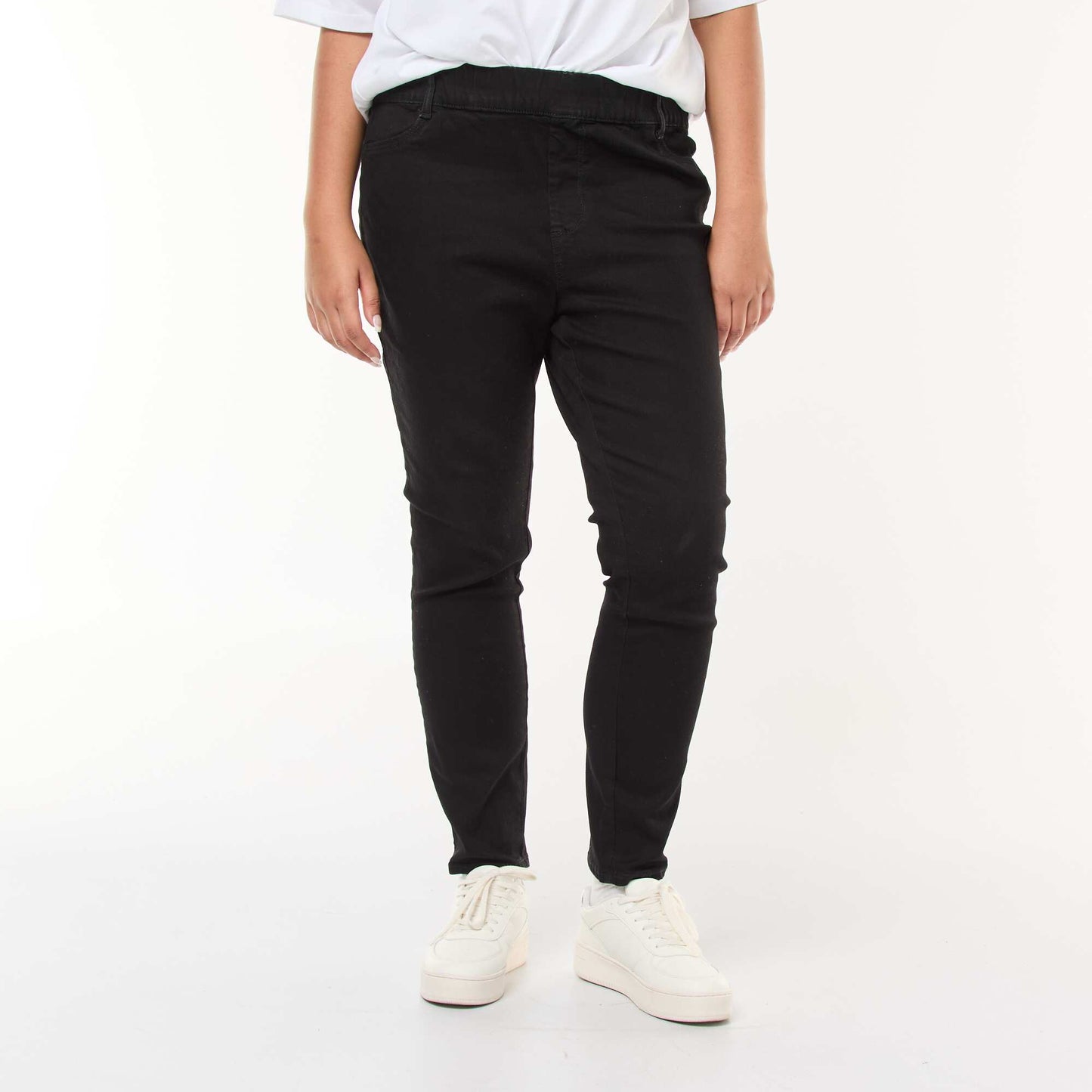 Jegging taille haute regular stretch NOIR