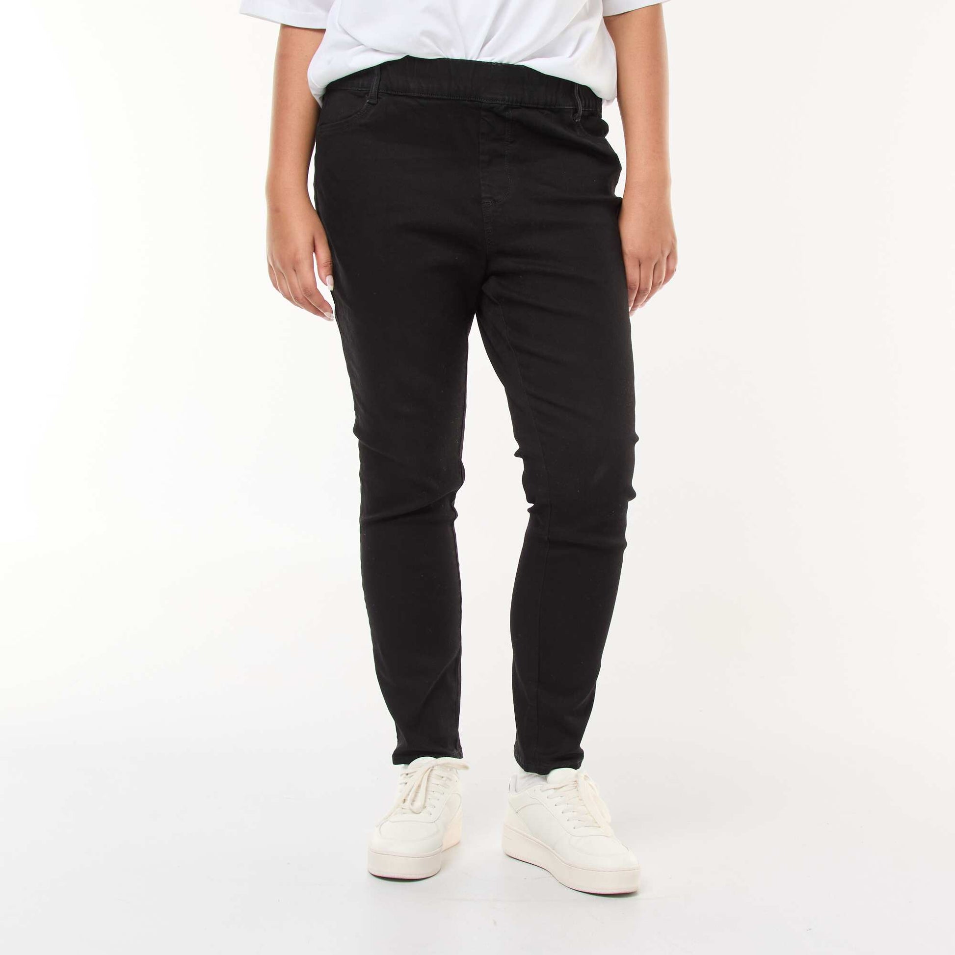 Jegging taille haute regular stretch NOIR