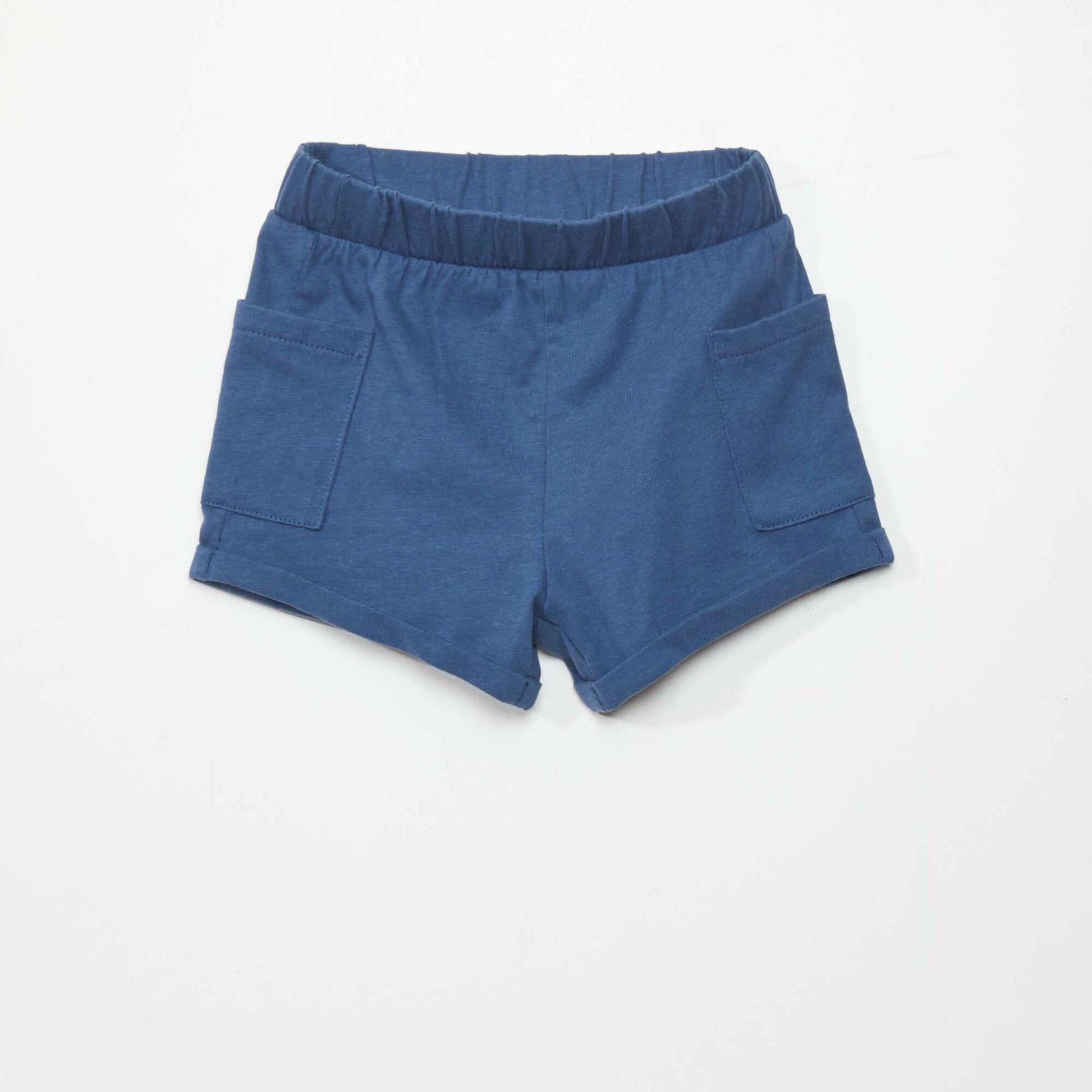Ensemble t-shirt + short - 2 pièces BLEU MARINE/JAUNE