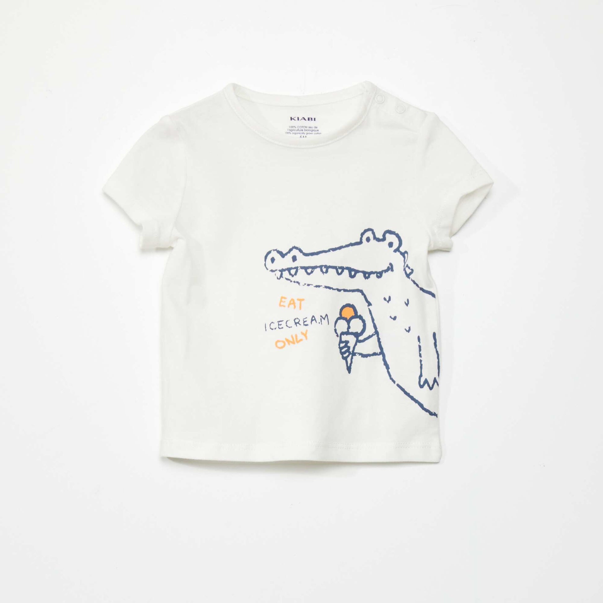 Ensemble t-shirt + short - 2 pièces BLANC/ORANGE