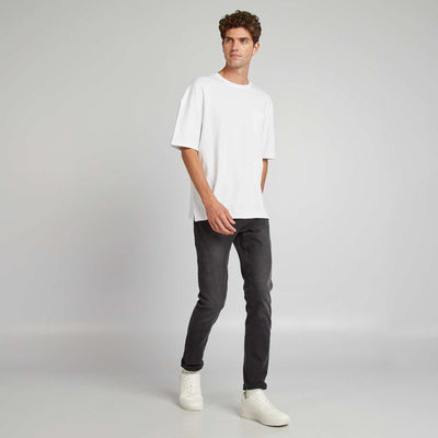 Jean slim à 5 poches - L34 GRIS