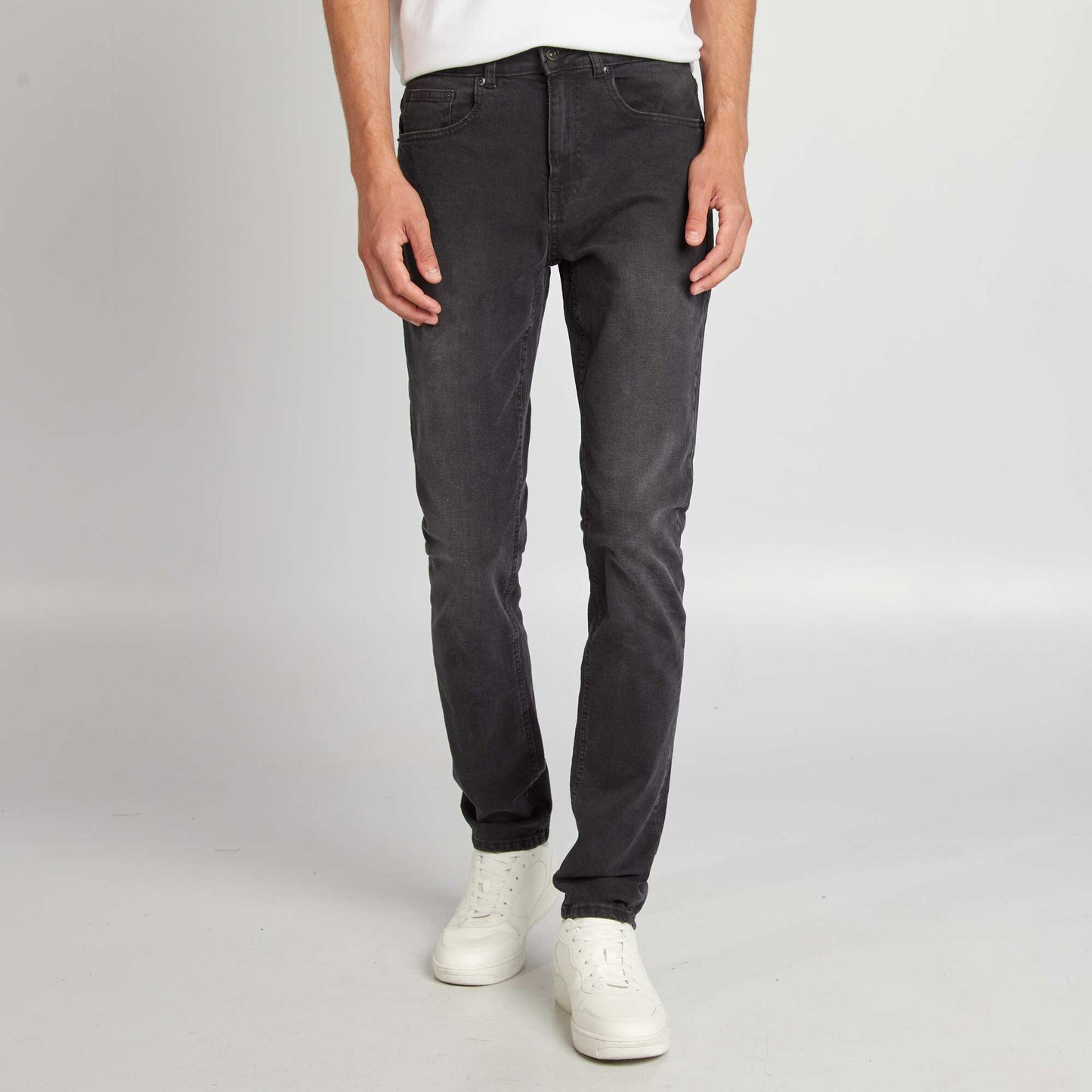 Jean slim à 5 poches - L34 GRIS