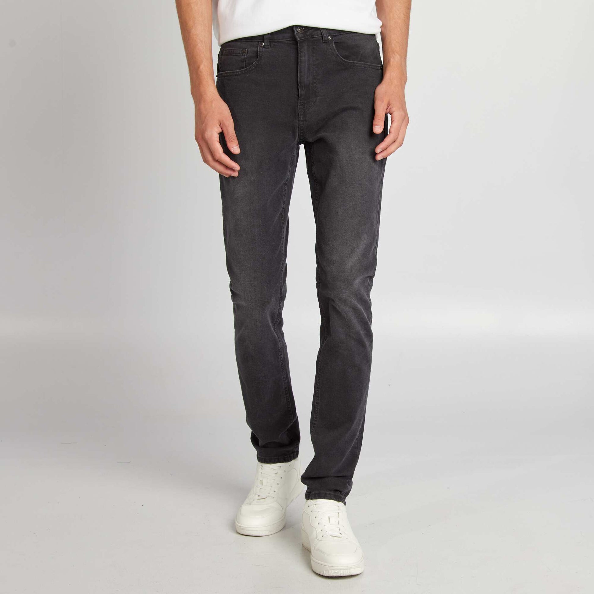 Jean slim à 5 poches - L34 GRIS