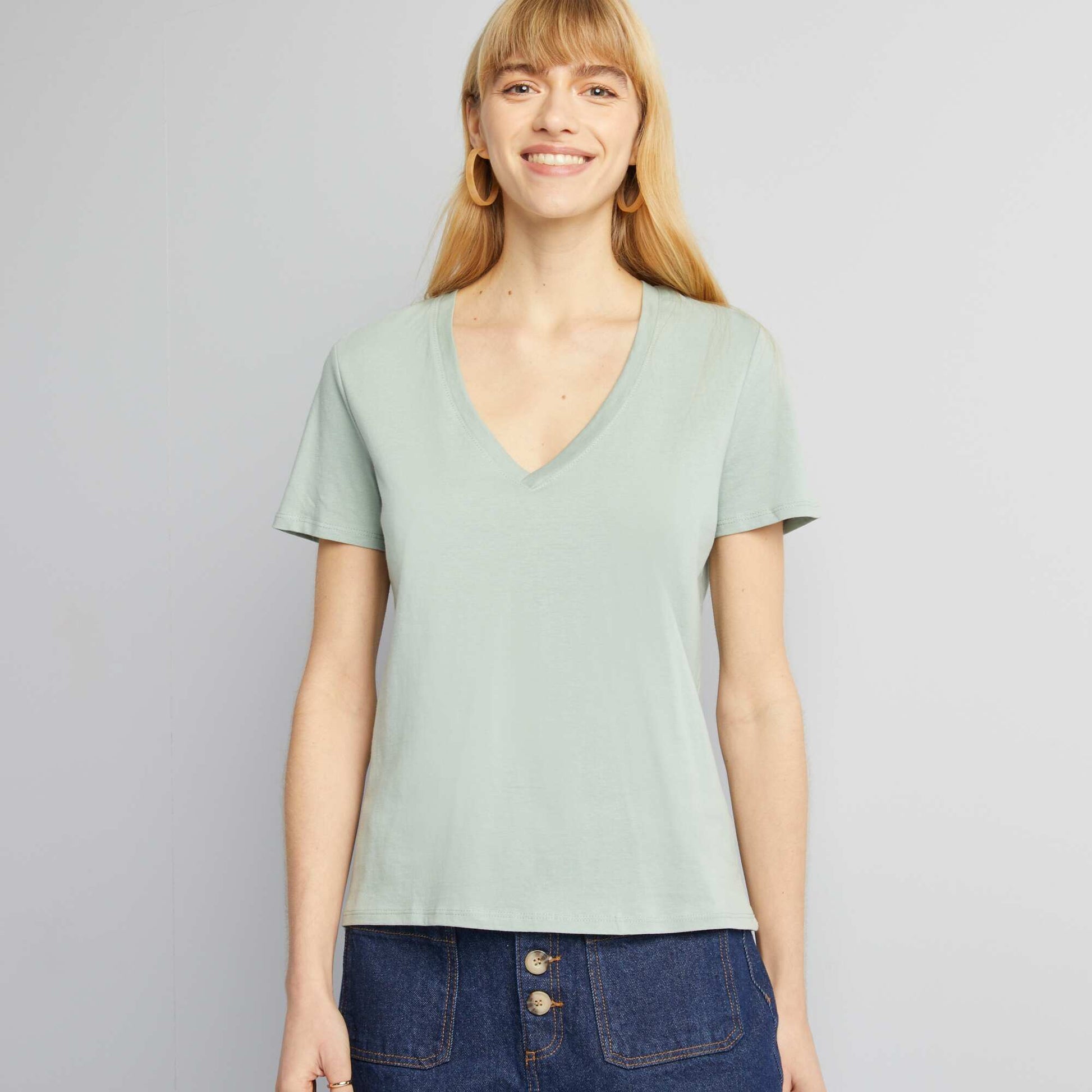 T-shirt basique VERT JADE