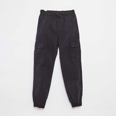 Pantalon stretch multipoches NOIR