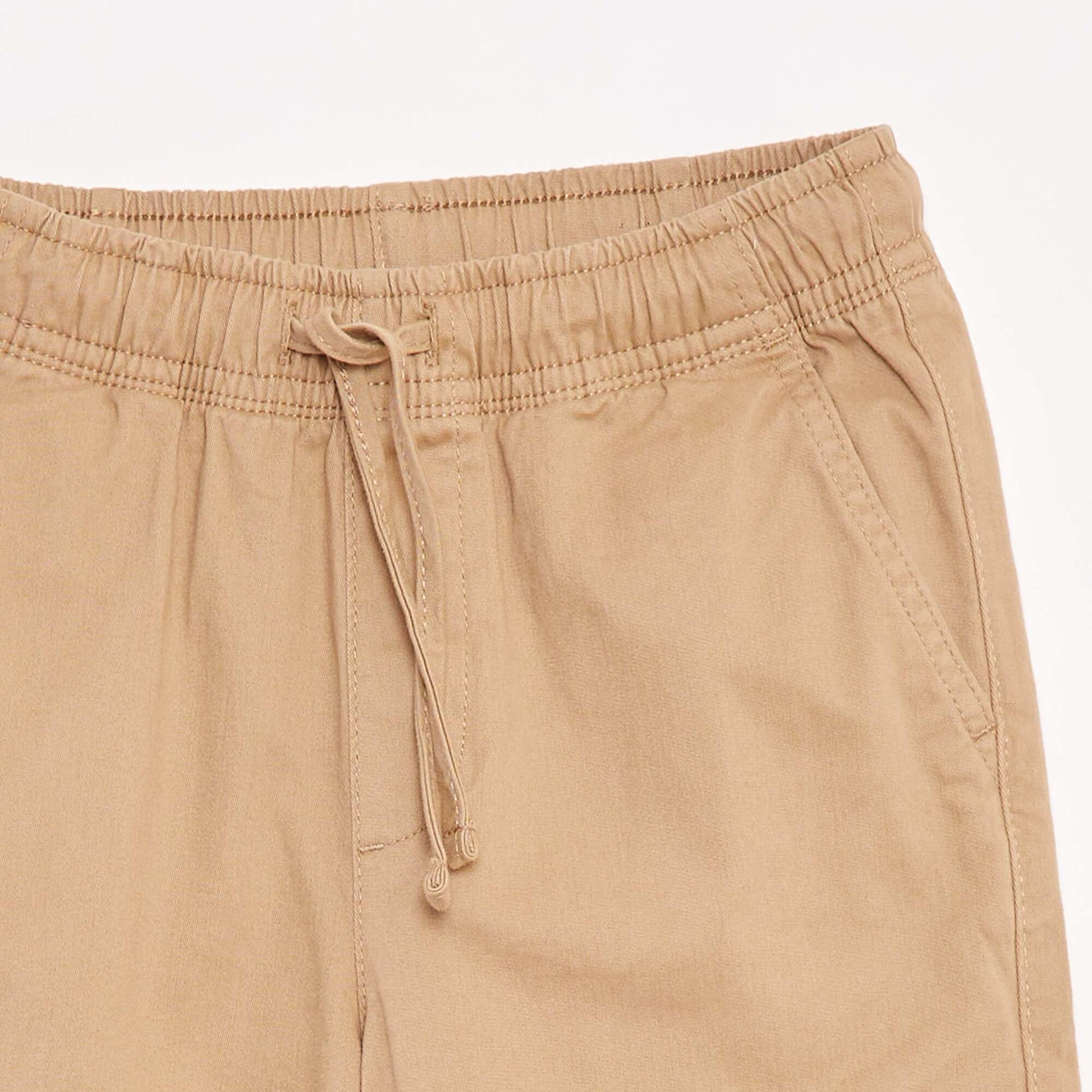 Pantalon stretch multipoches BEIGE