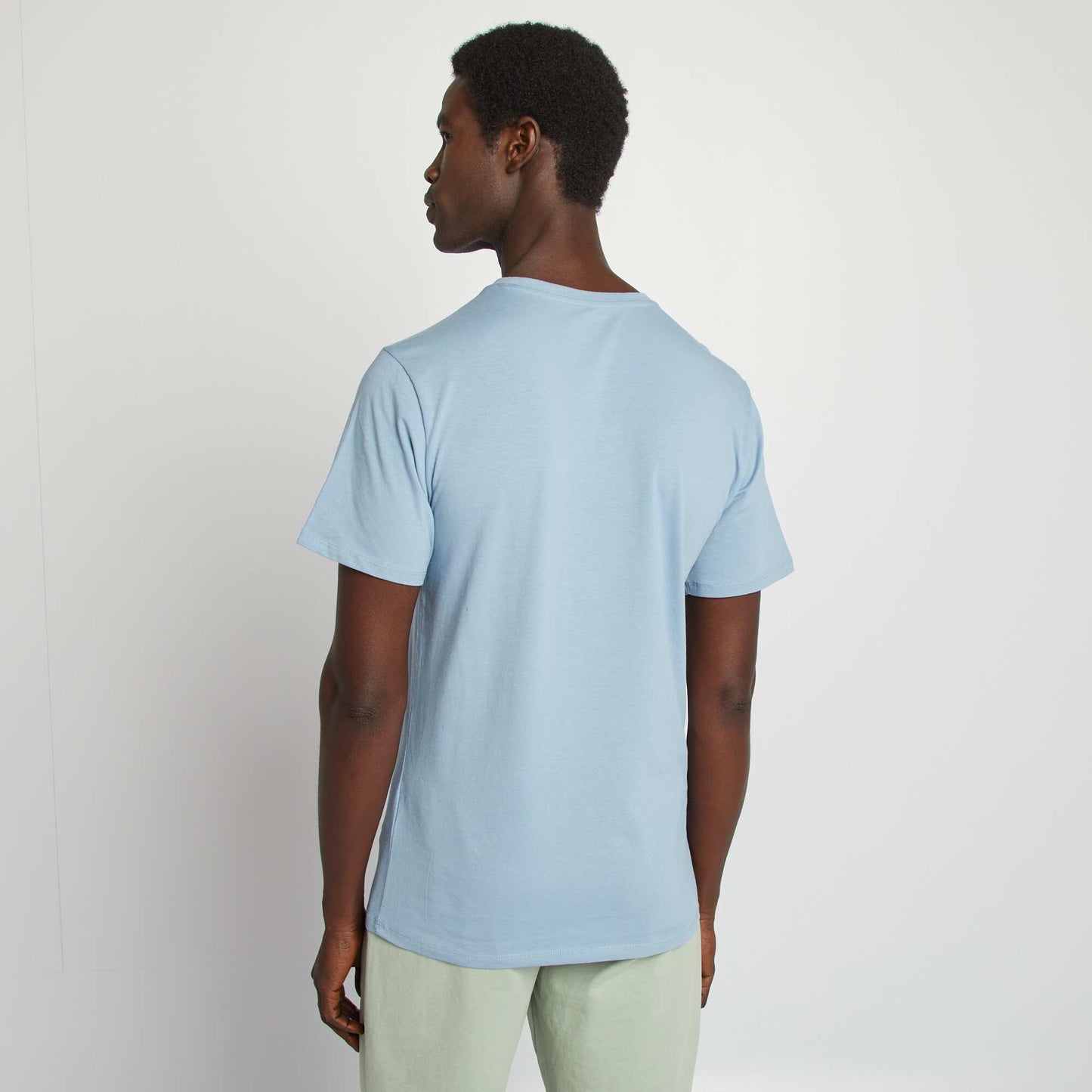 Tee-shirt uni - Slim fit BLEU