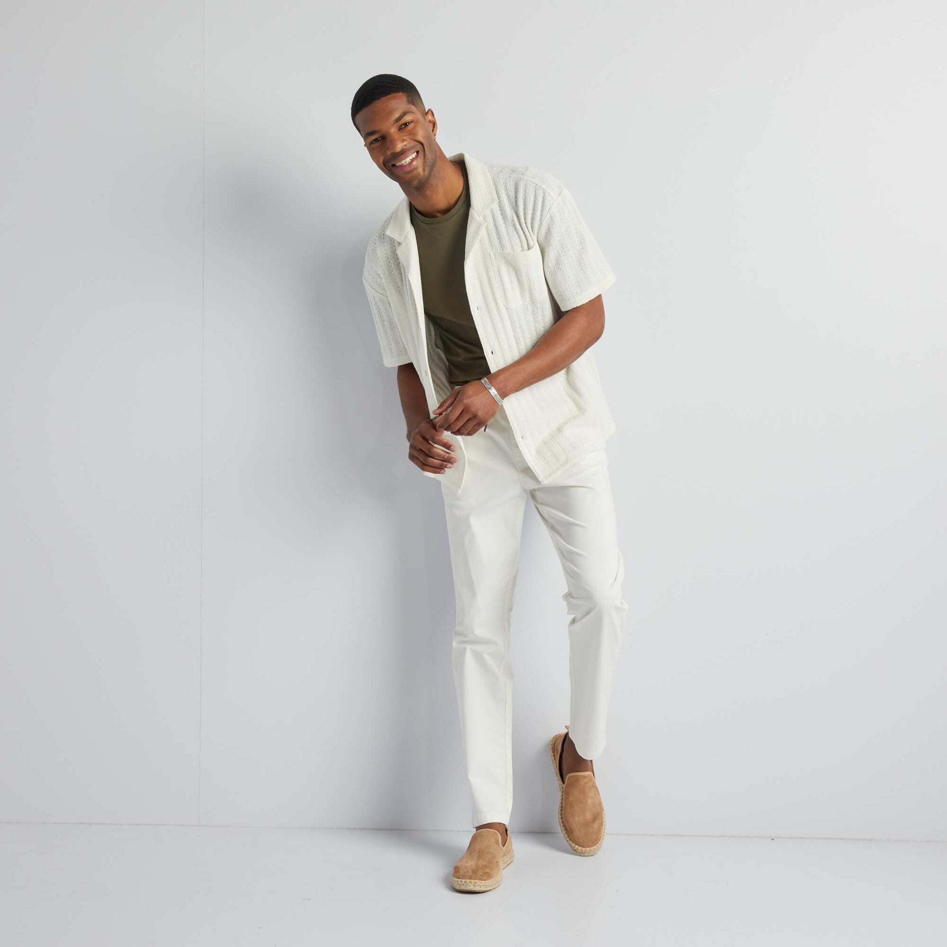 Tee-shirt uni - Slim fit KAKI