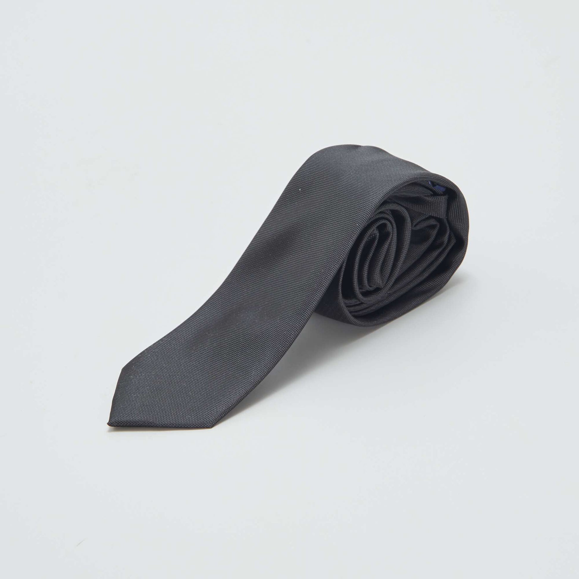 Cravate unie texturée NOIR