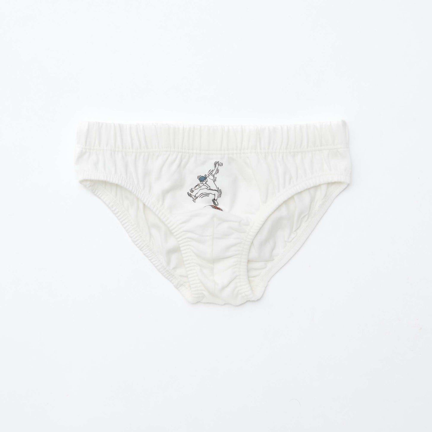 Lot de 7 slips imprimés BLANC