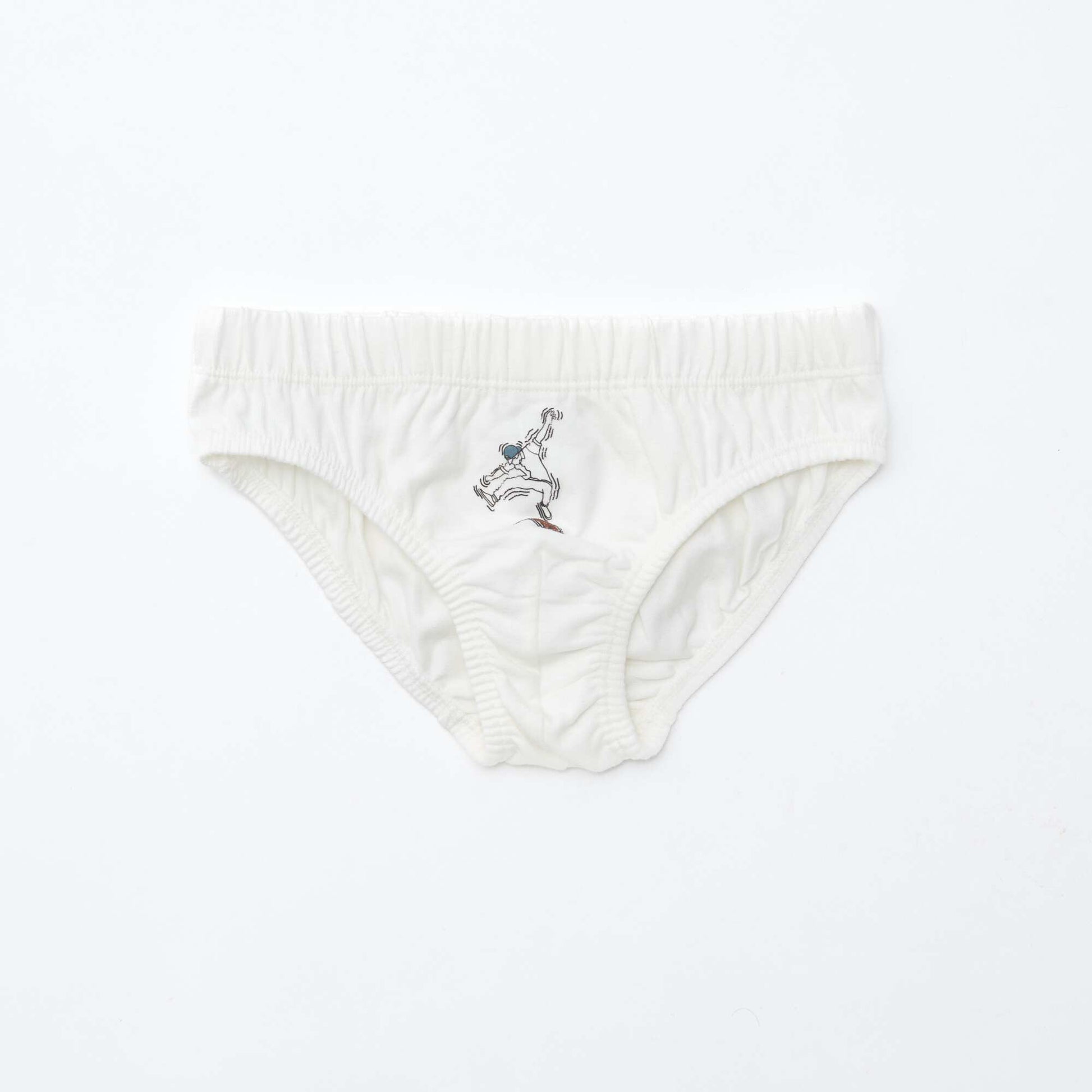 Lot de 7 slips imprimés BLANC