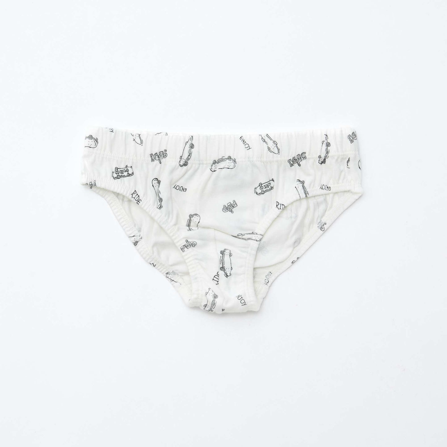 Lot de 7 slips imprimés BLANC