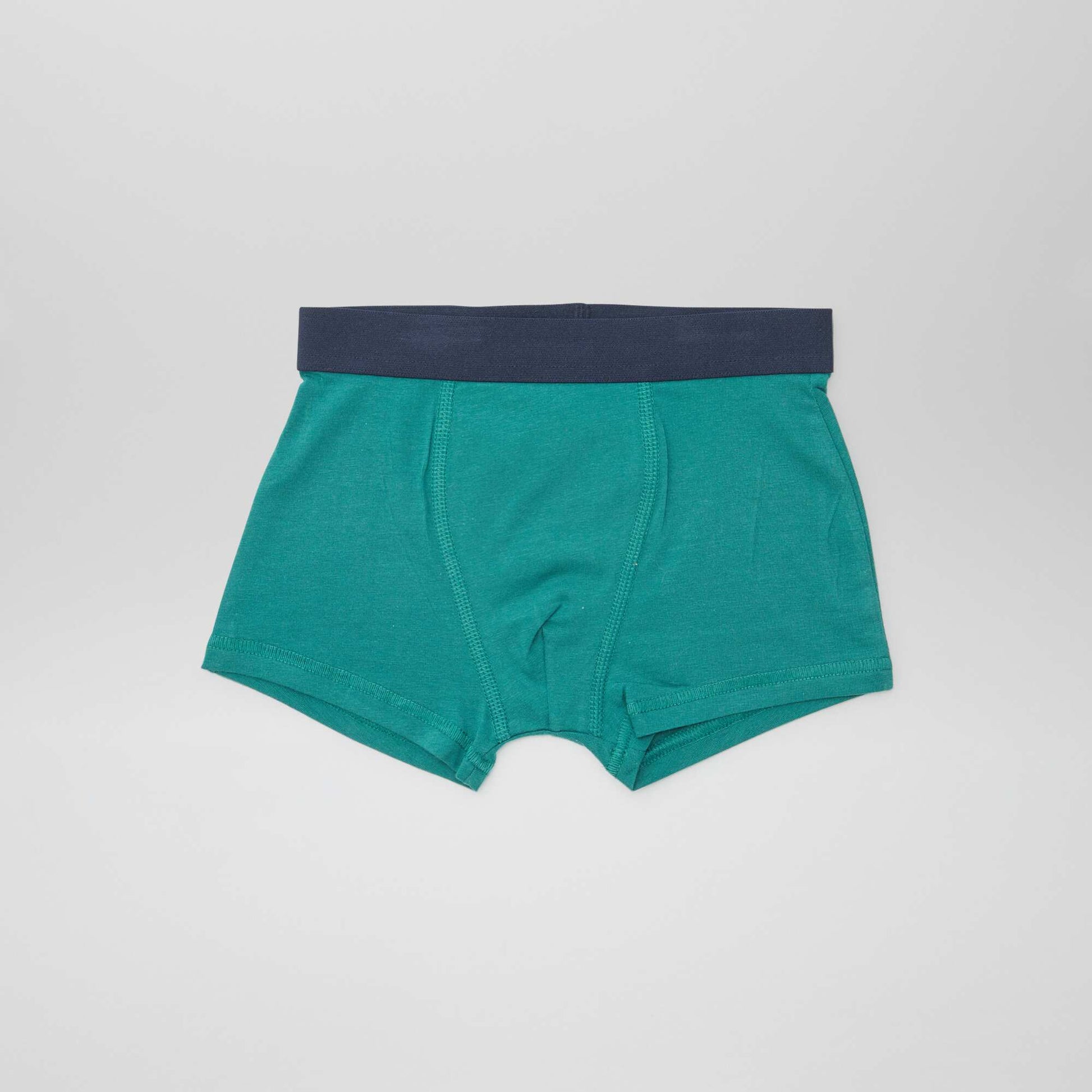 5 boxers unis BLANC