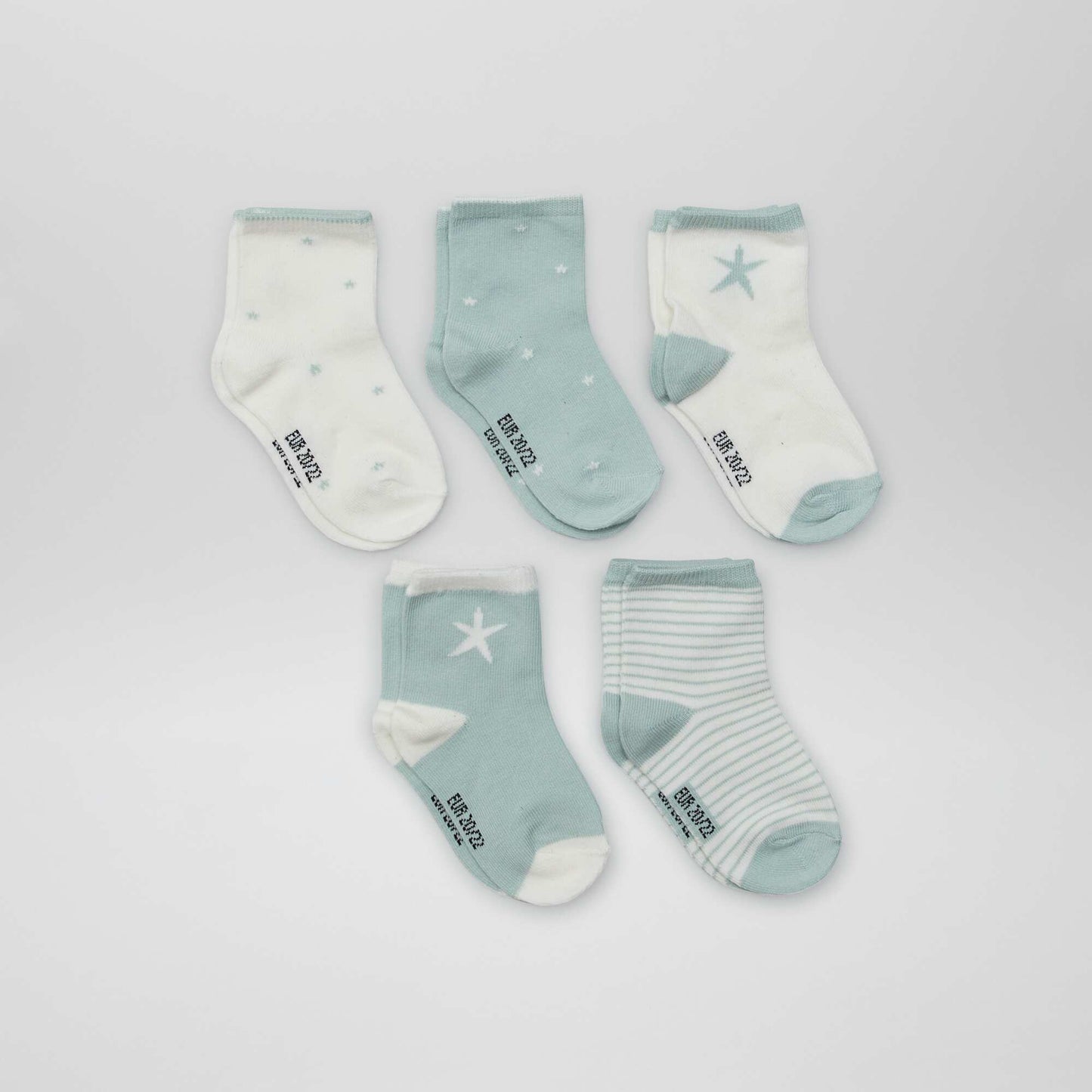 Lot de 5 paires de chaussettes VERT