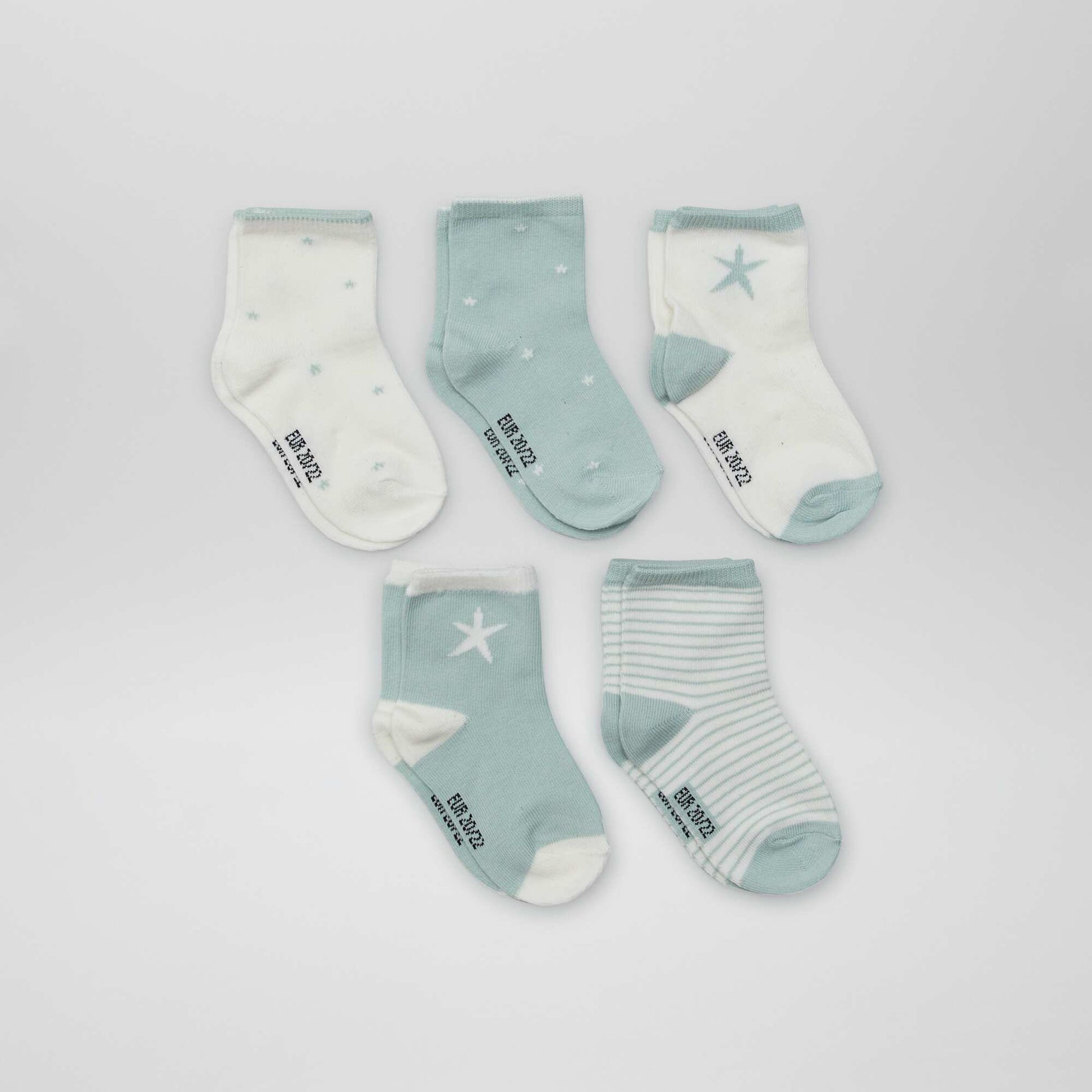 Lot de 5 paires de chaussettes VERT