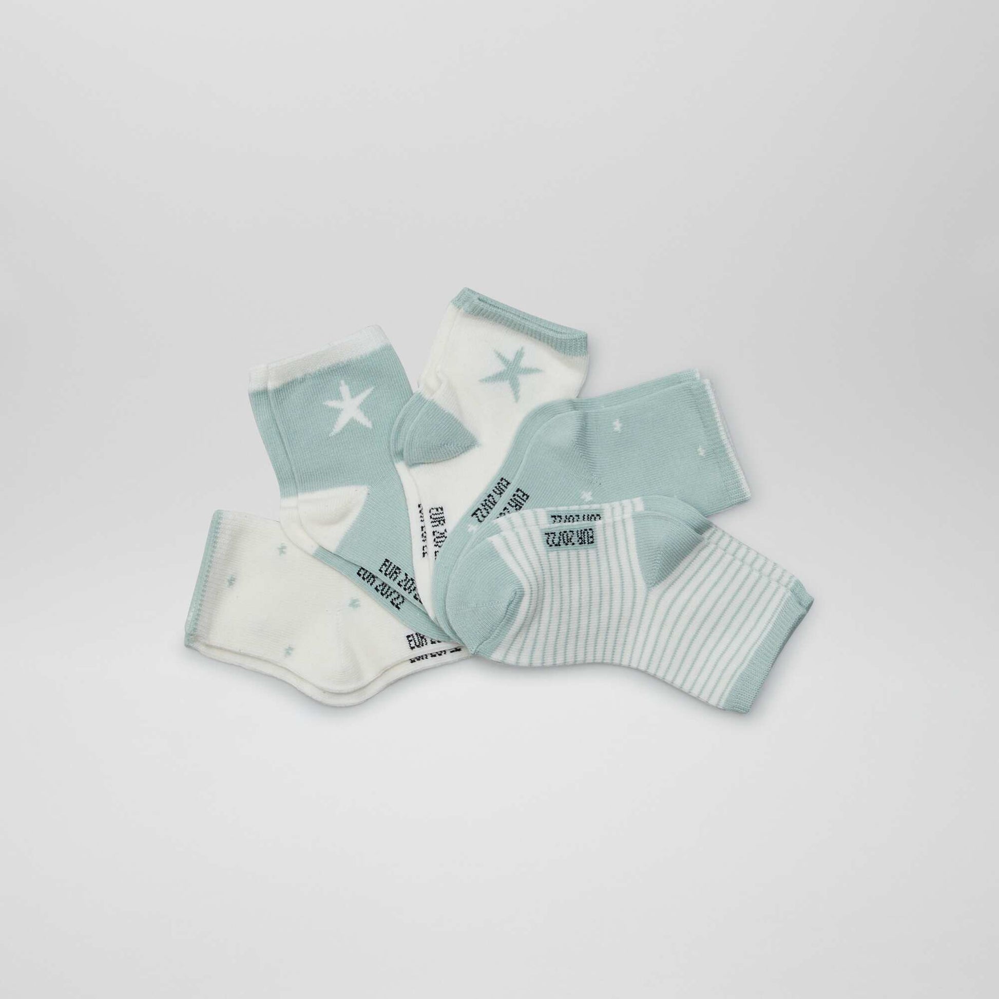 Lot de 5 paires de chaussettes VERT